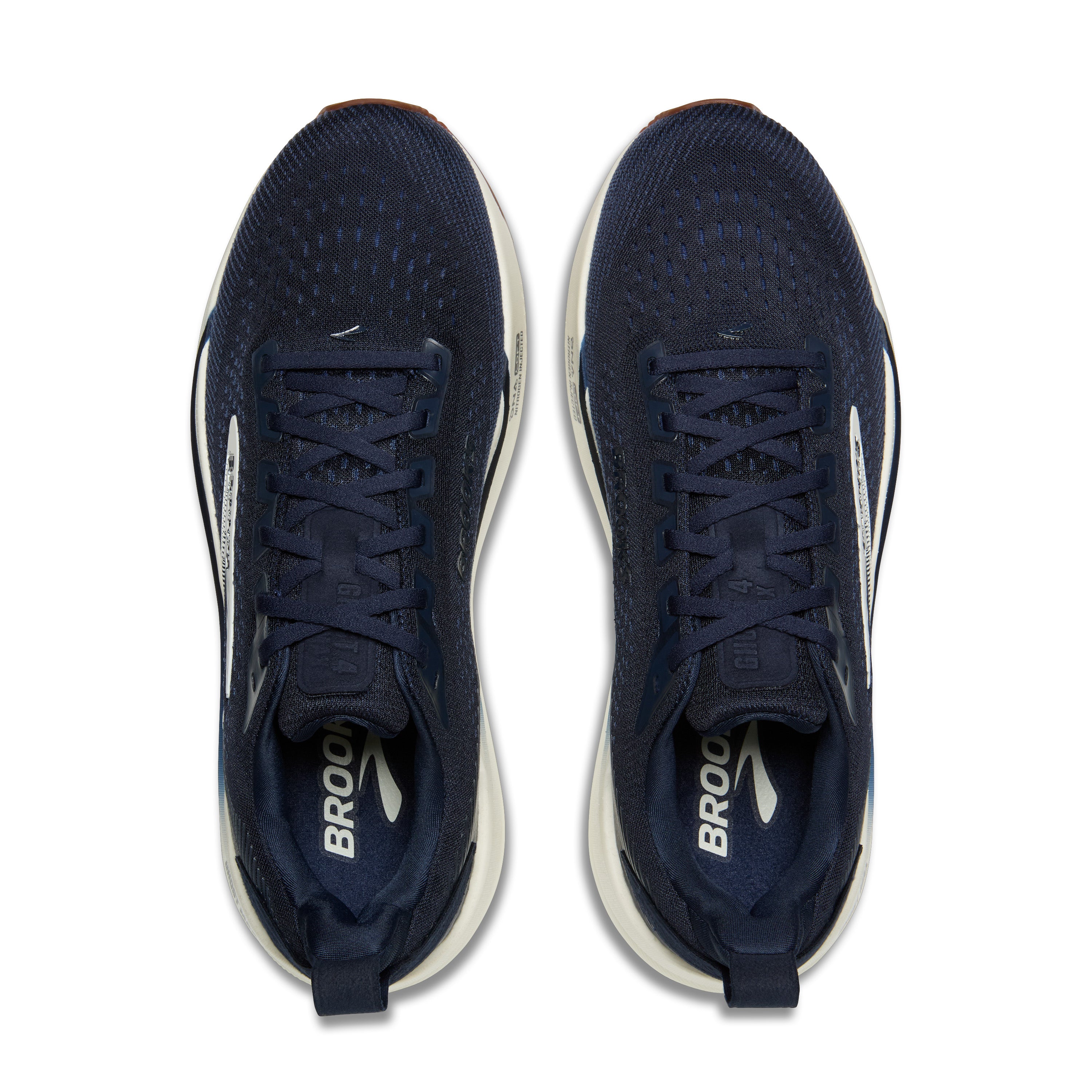 BROOKS MEN'S GHOST MAX 4 - D - NAVY/NAVY/BISCUIT