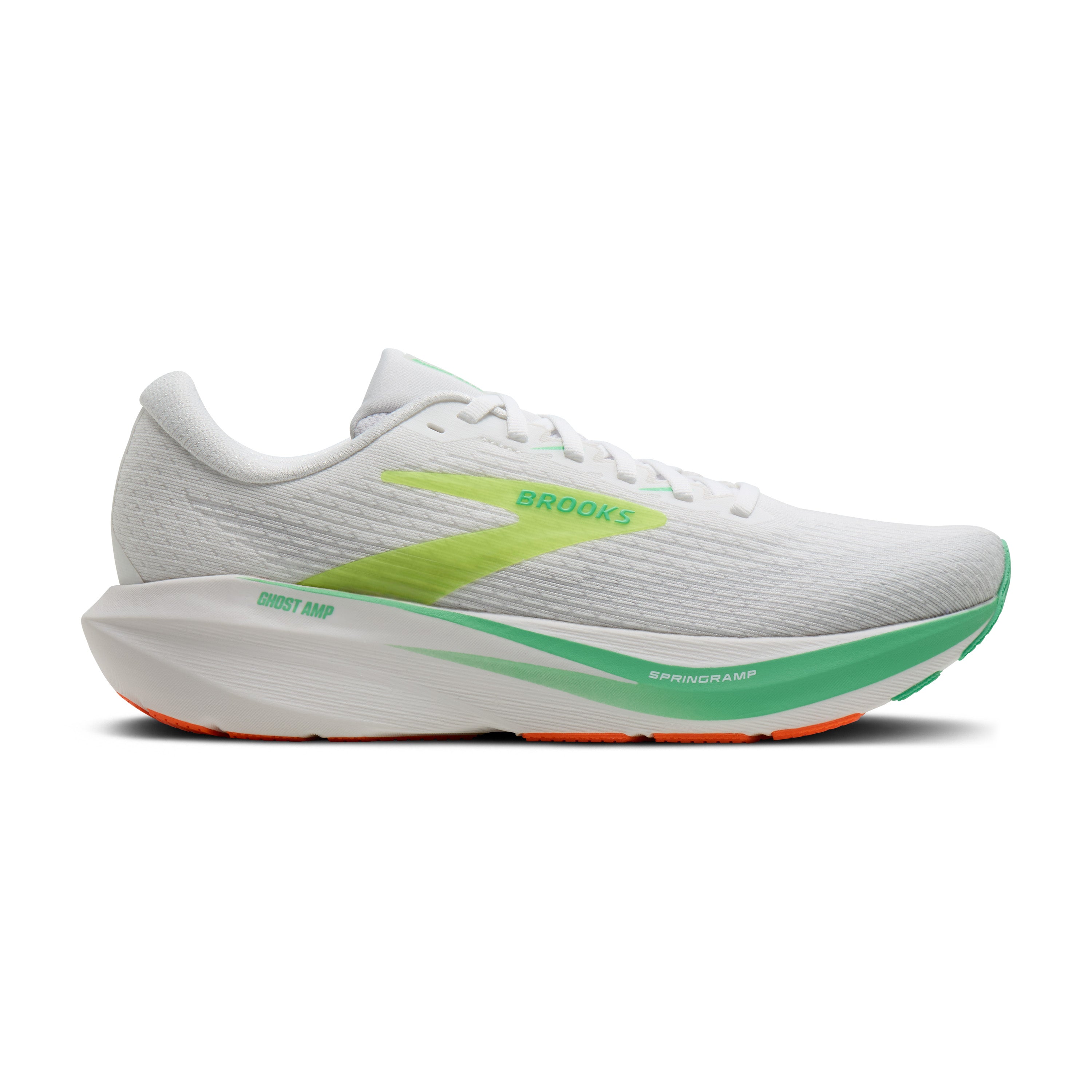 BROOKS MEN'S GHOST AMP 102 White/ParadiseGreen/Nightlife