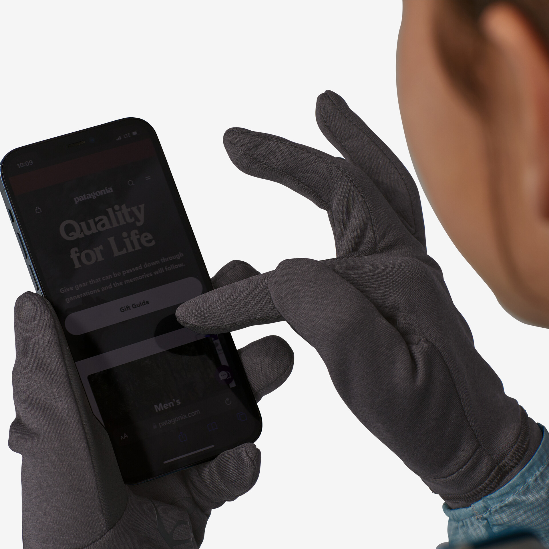 PATAGONIA R1 DAILY GLOVE - BLACK