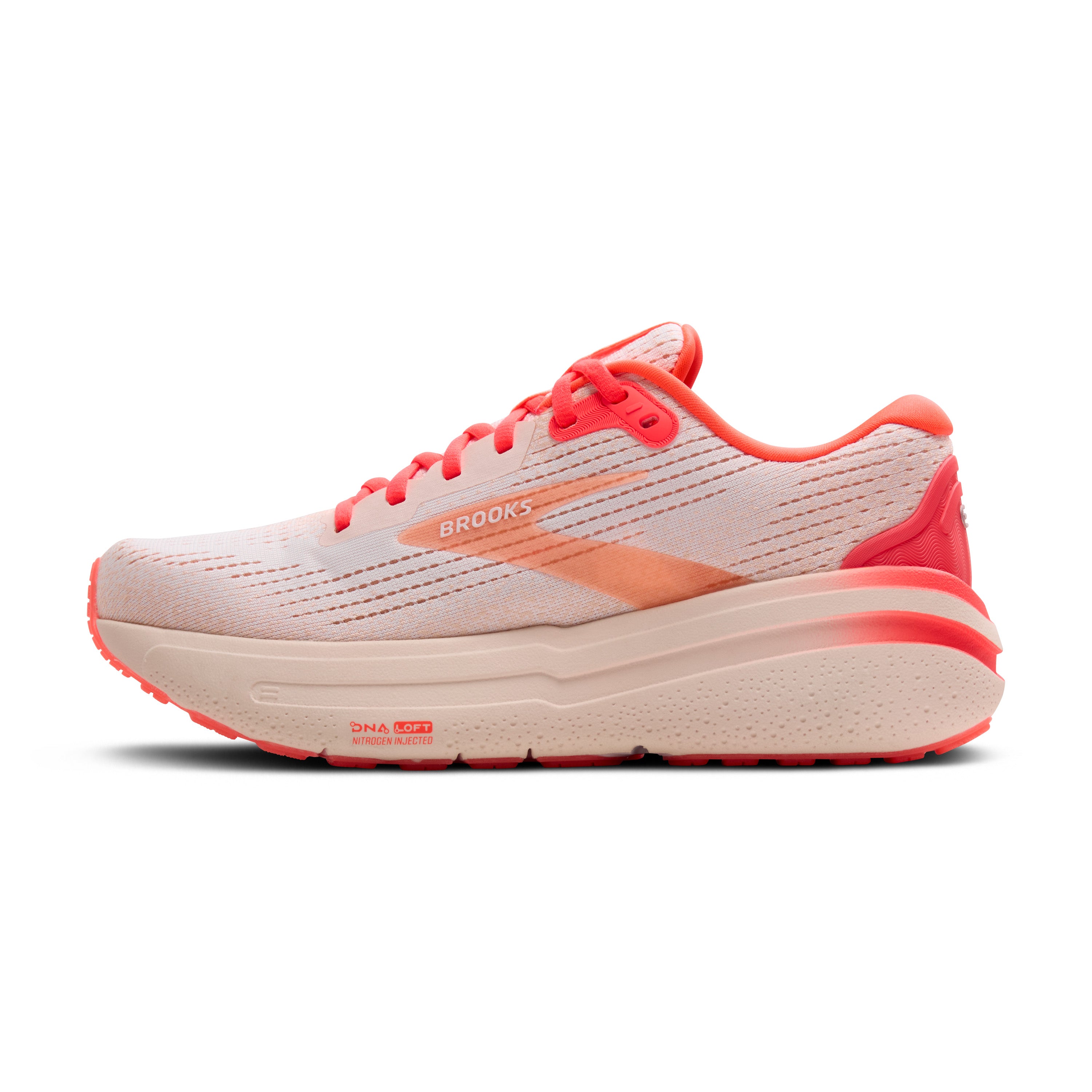 BROOKS WOMEN'S GHOST MAX 2 - B - 173 WHITE/PEACH/CORAL