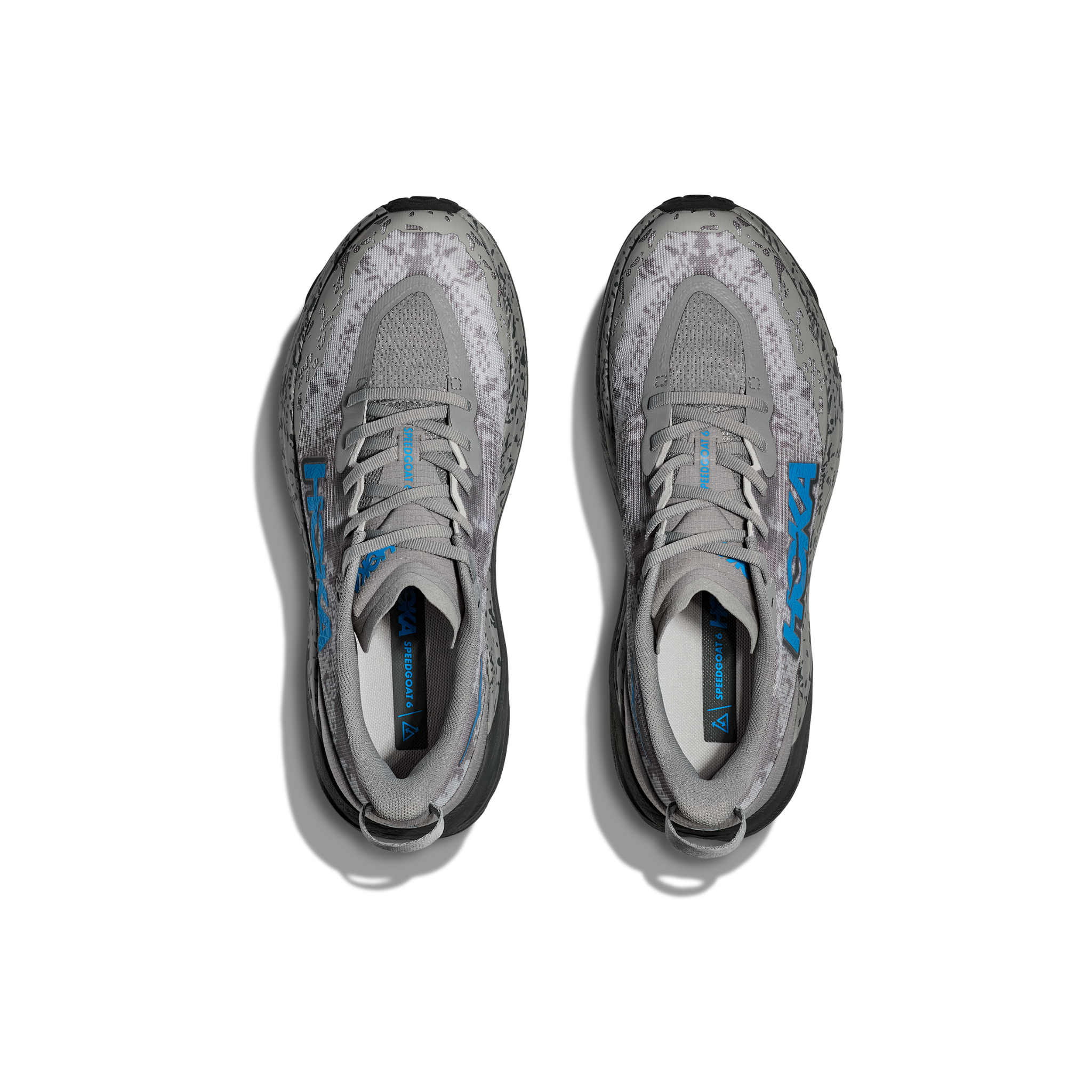 HOKA MEN'S SPEEDGOAT 6 - D - GALACTIC GREY/HOKA BLUE - SIZE 11.0