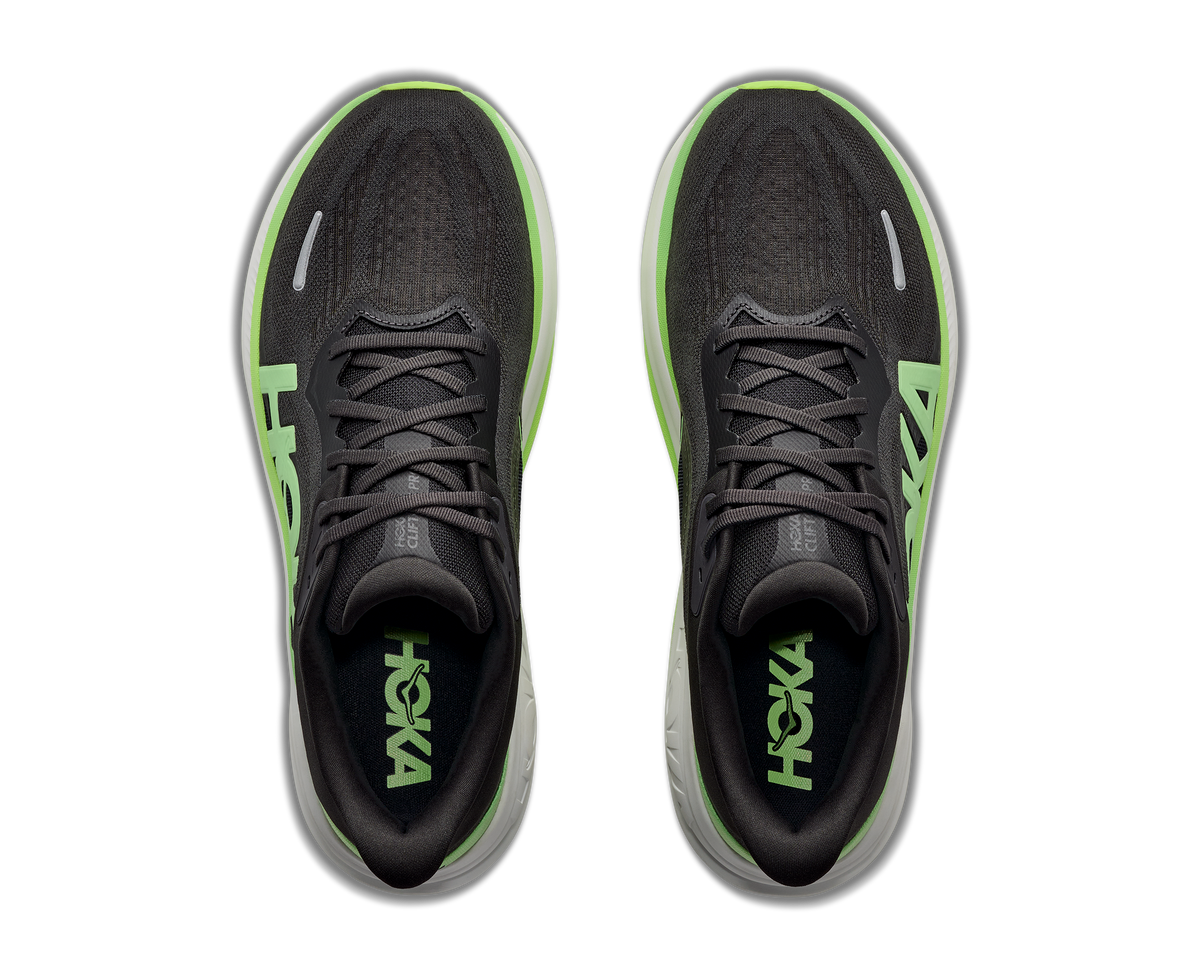 HOKA MEN'S CLIFTON PRO - CARBON BLACK/TART APPLE