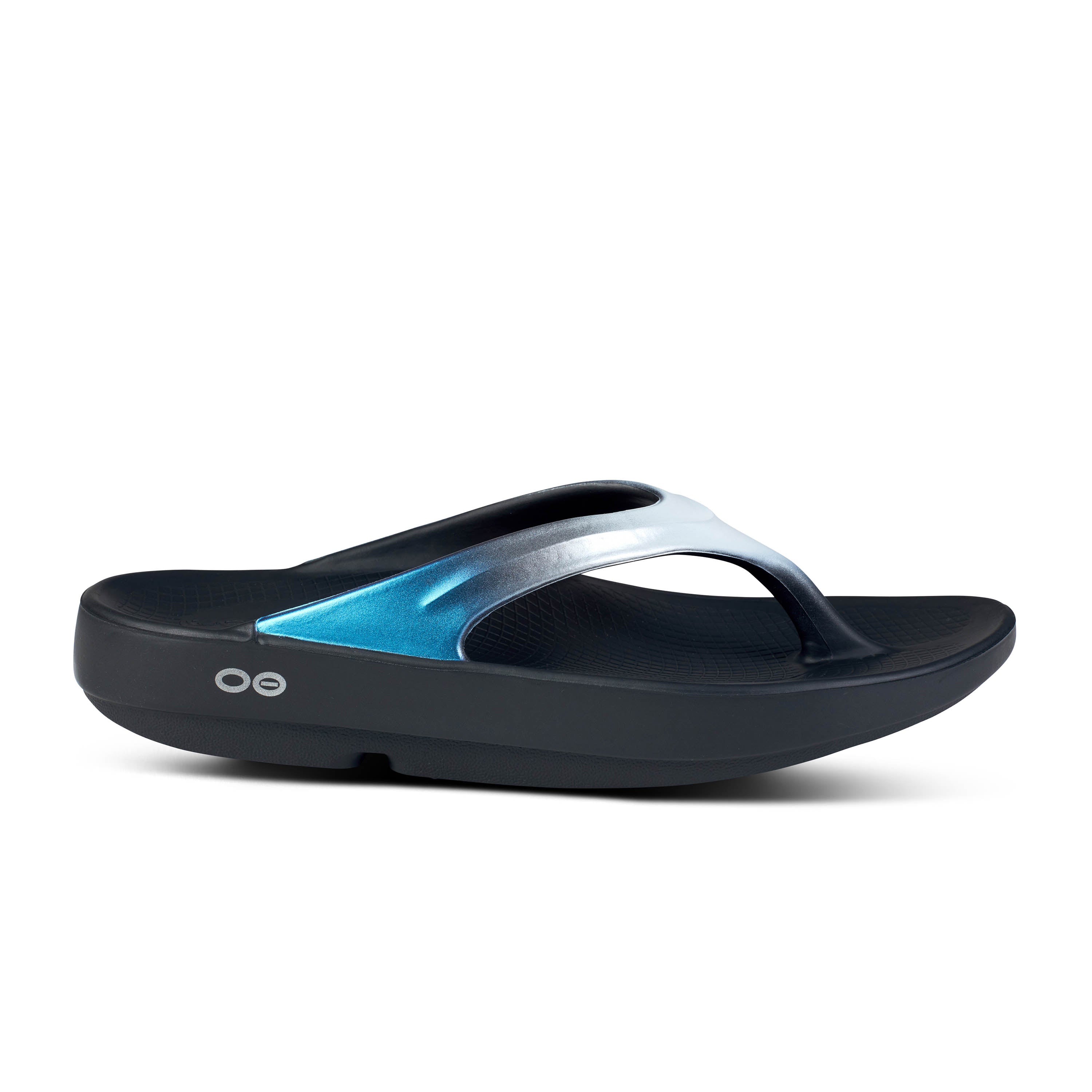 OOFOS WOMENS OOLALA LUXE SANDAL - BLACK FROST 