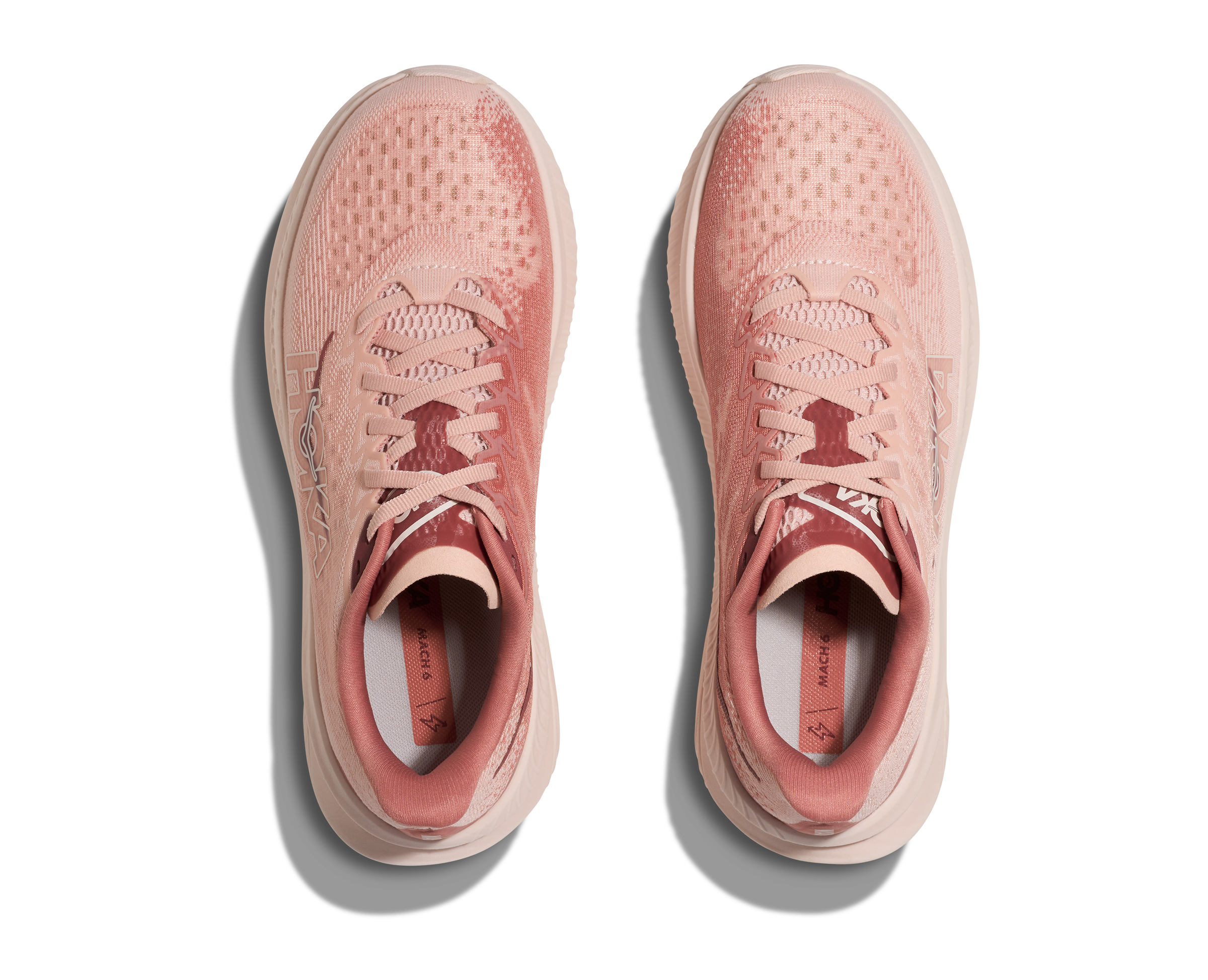 HOKA WOMEN'S MACH 6 - B - ROSE LATTE/BLUSH