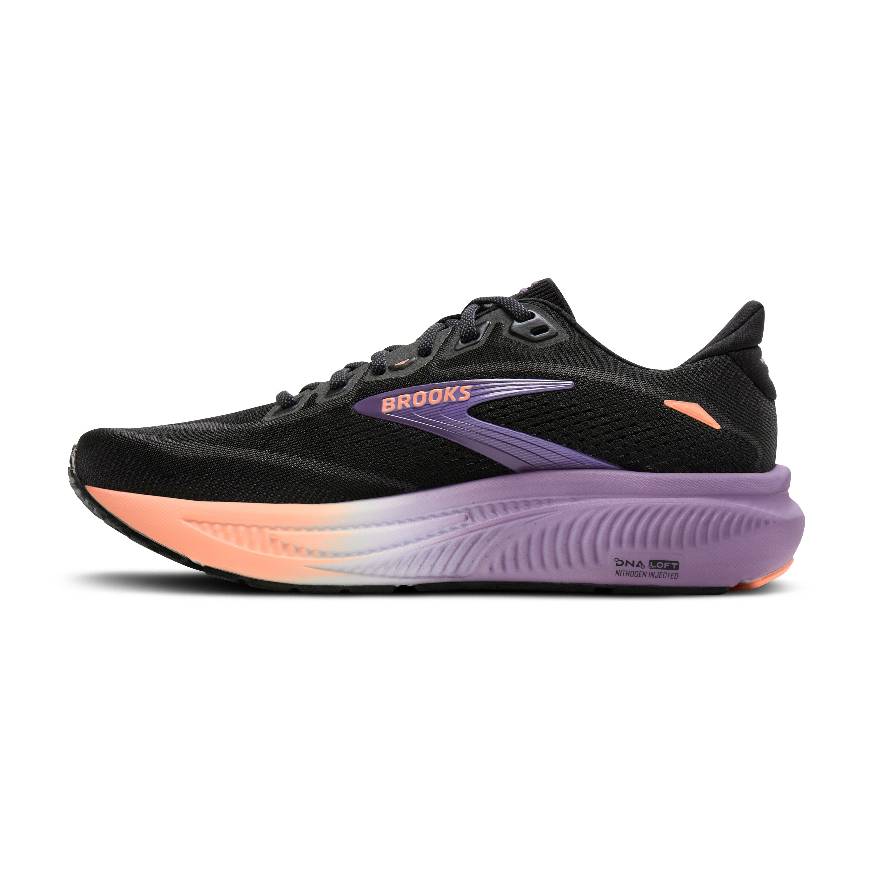 BROOKS WOMEN'S GHOST 18 - B - BLACK/MULLED GRAPE