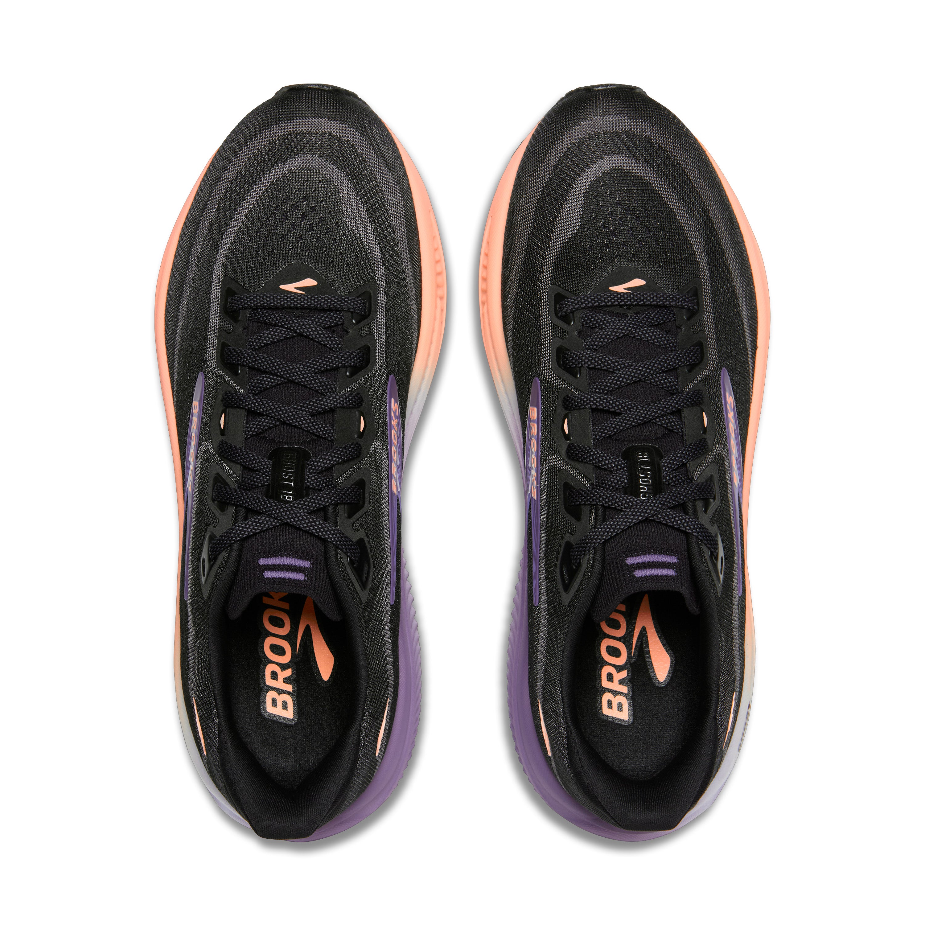 BROOKS WOMEN'S GHOST 18 - B - BLACK/MULLED GRAPE