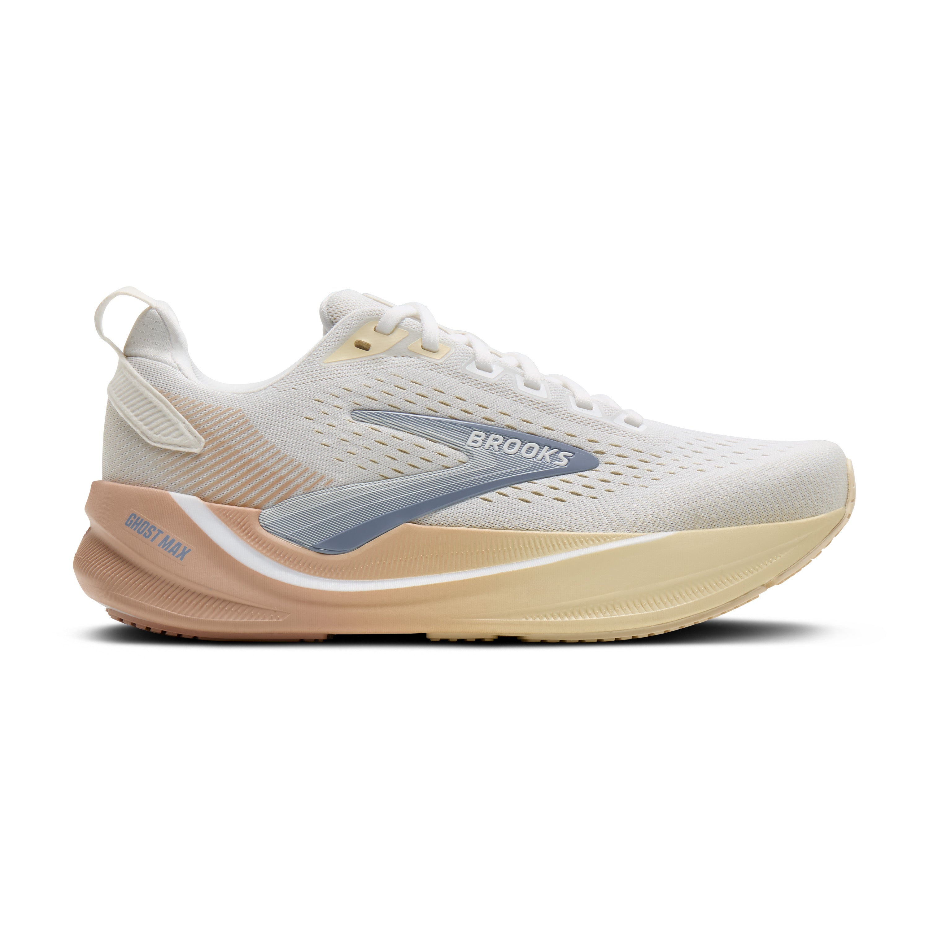 BROOKS WOMEN'S GHOST MAX 4 - WIDE - WHITE/ROSE 173 WHITE/ROSE