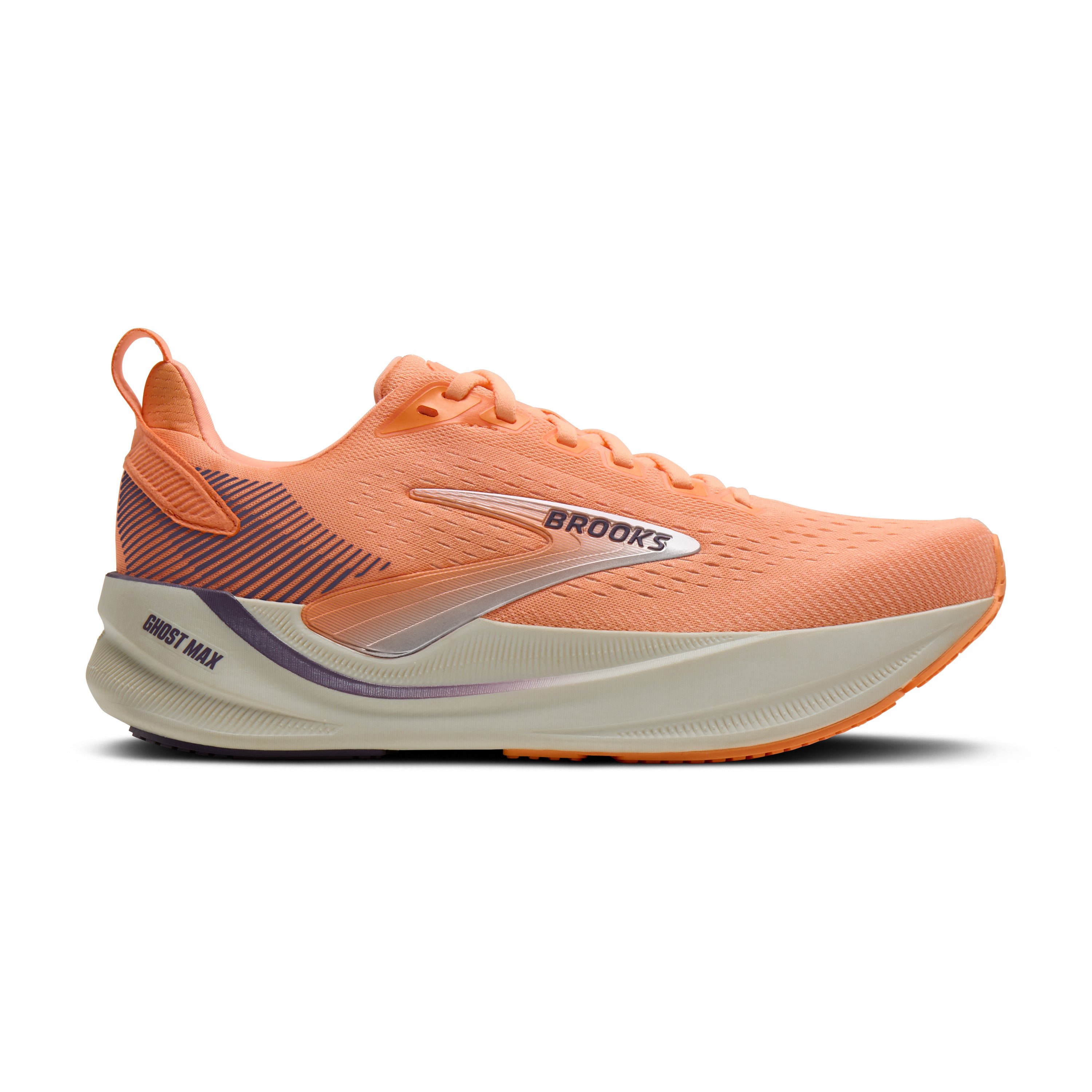 BROOKS WOMEN'S GHOST MAX 4 - CYBER PEACH/GRAPE 868 CYBER PEACH/GRAPE