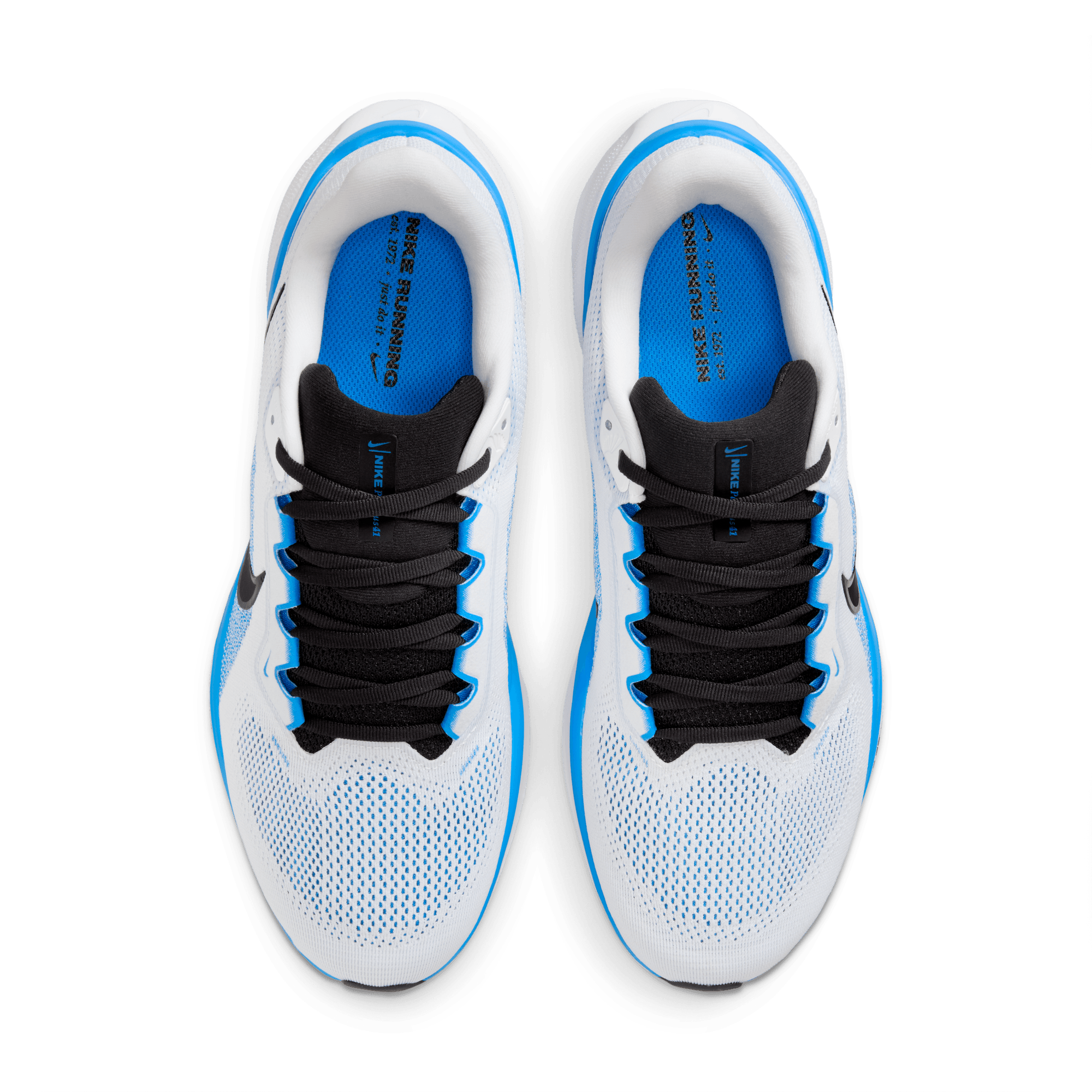 NIKE MEN'S PEGASUS 41 - D - WHITE/BLACK/BLUE HERO