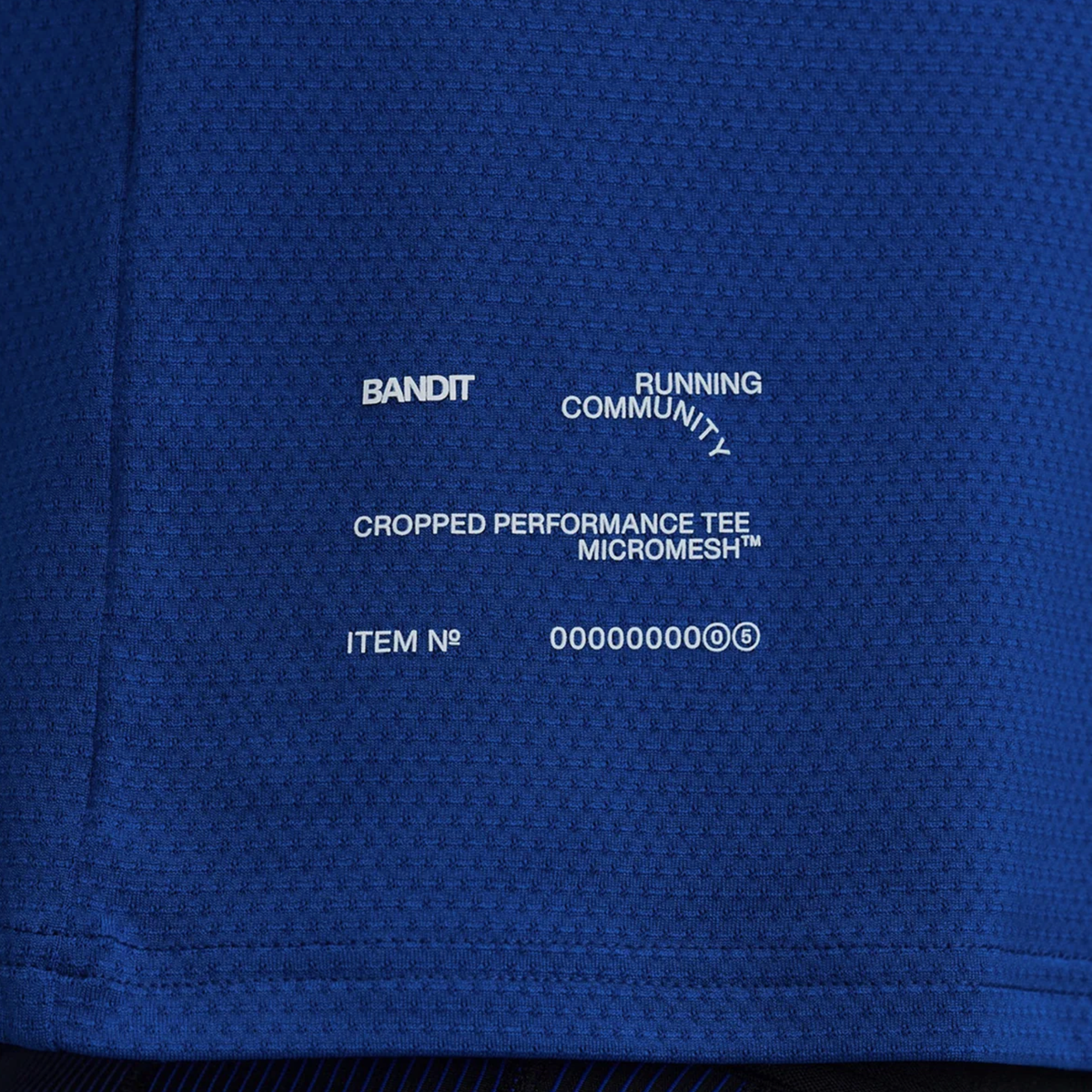 WOMEN'S MICROMESH CROPPED RUN TEE - BAHAUS BLUE