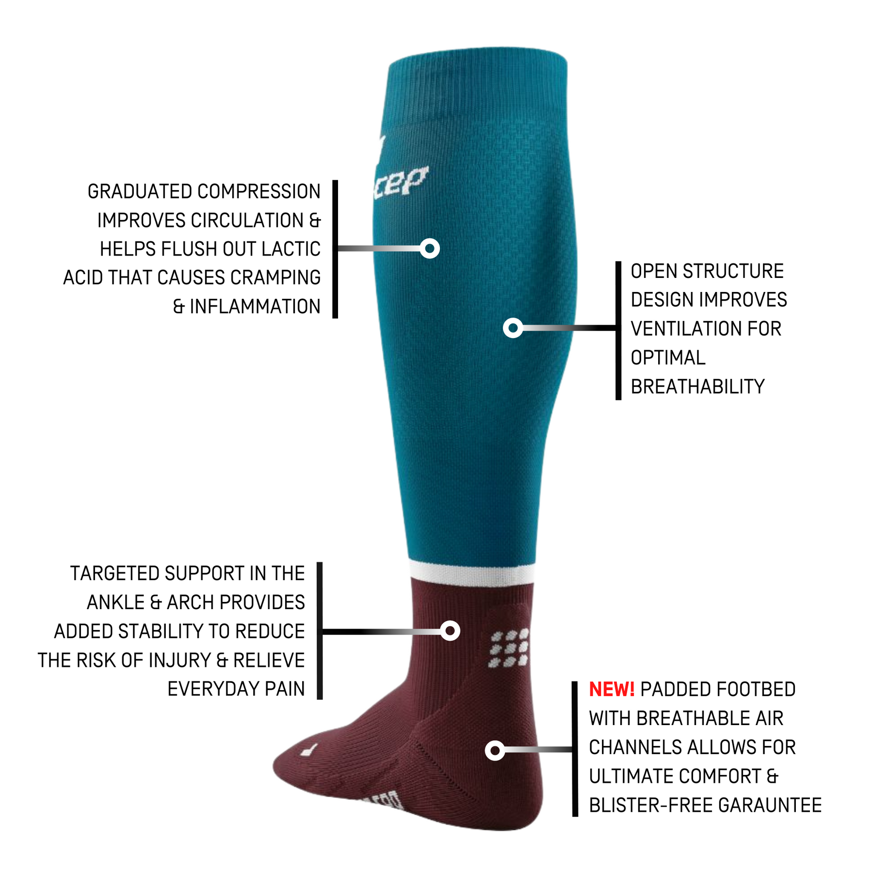 MEN'S RUN COMPRESSION TALL SOCK 4.0