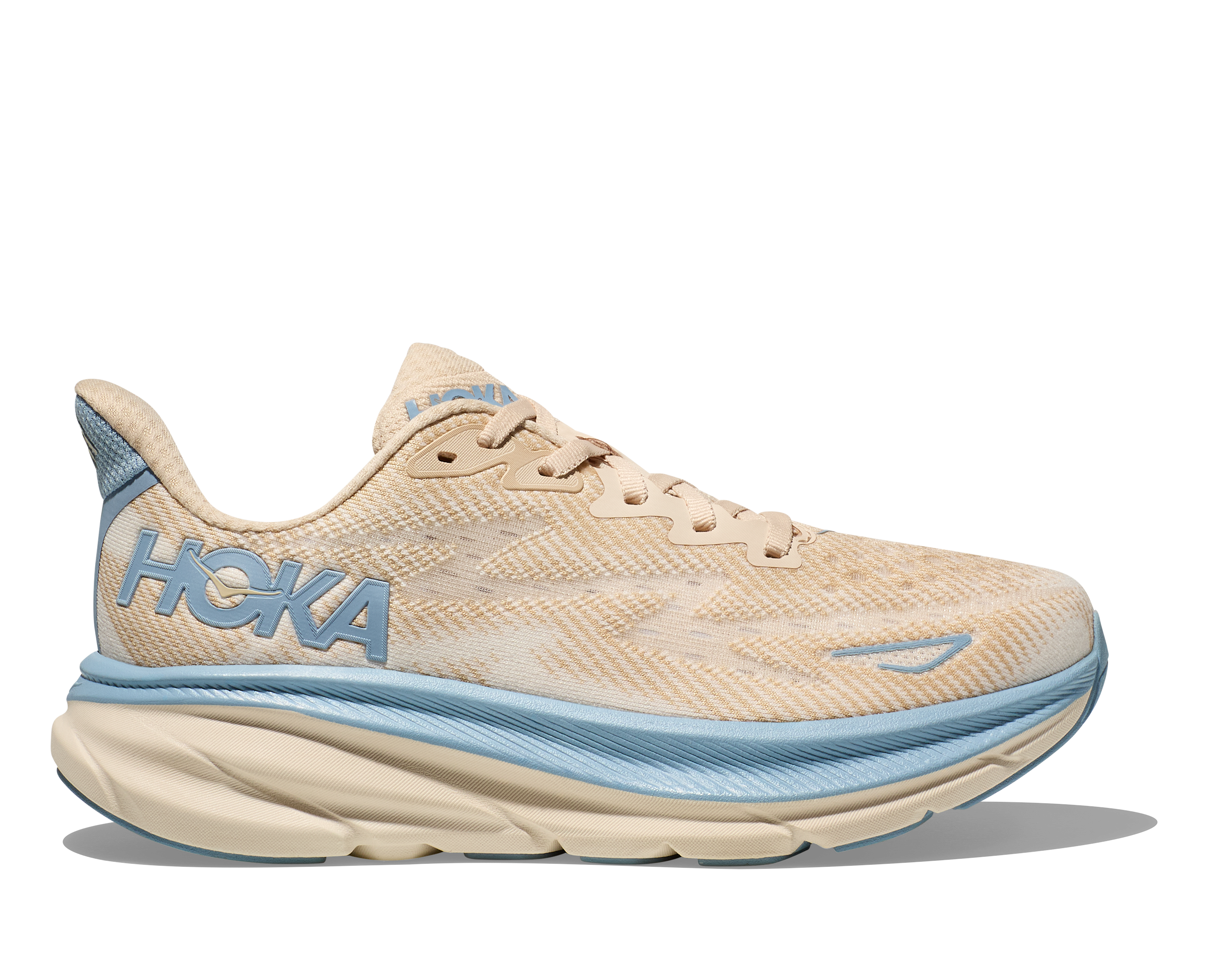 HOKA WOMEN'S CLIFTON 9 - B - OKLB OAK/ALABASTER 5.0