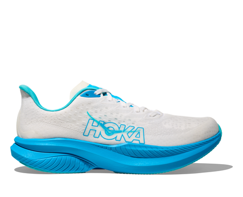MEN'S MACH 6 - D - WKY WHITE/SKYWARD BLUE | Performance Running