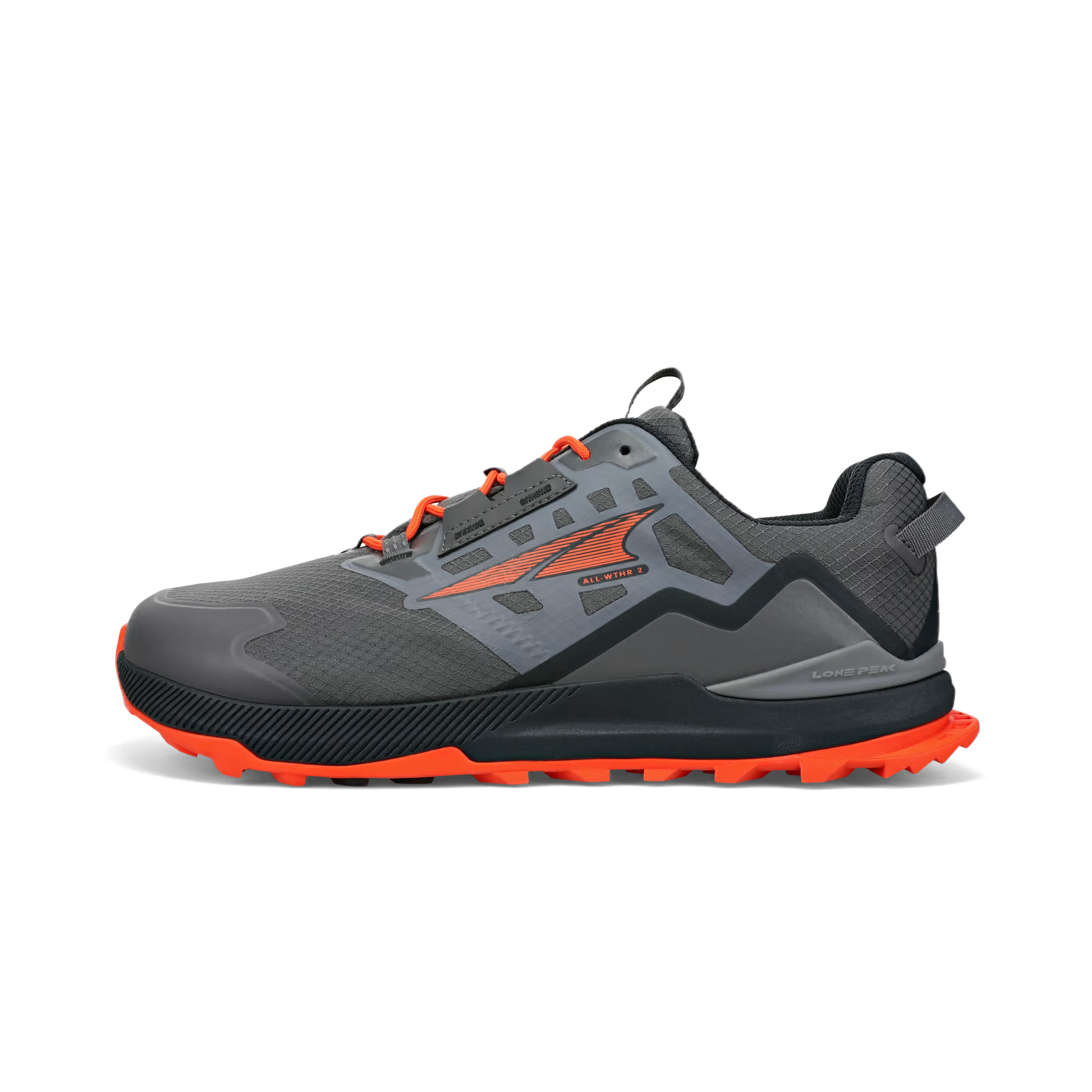 ALTRA MEN'S LONE PEAK ALL WEATHER LOW 2 - D - 280 GRAY/ORANGE 