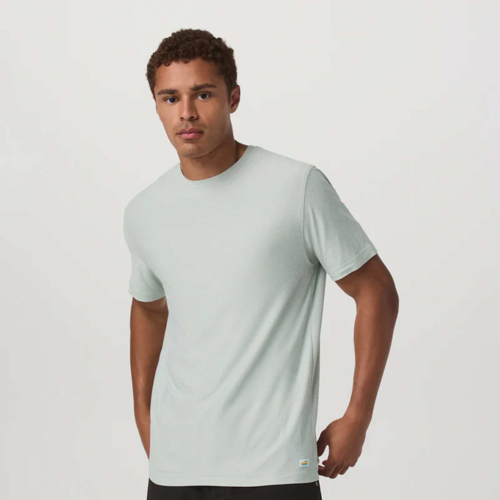 VUORI MEN'S STRATO TECH TEE - STORM BLUE HEATHER S
