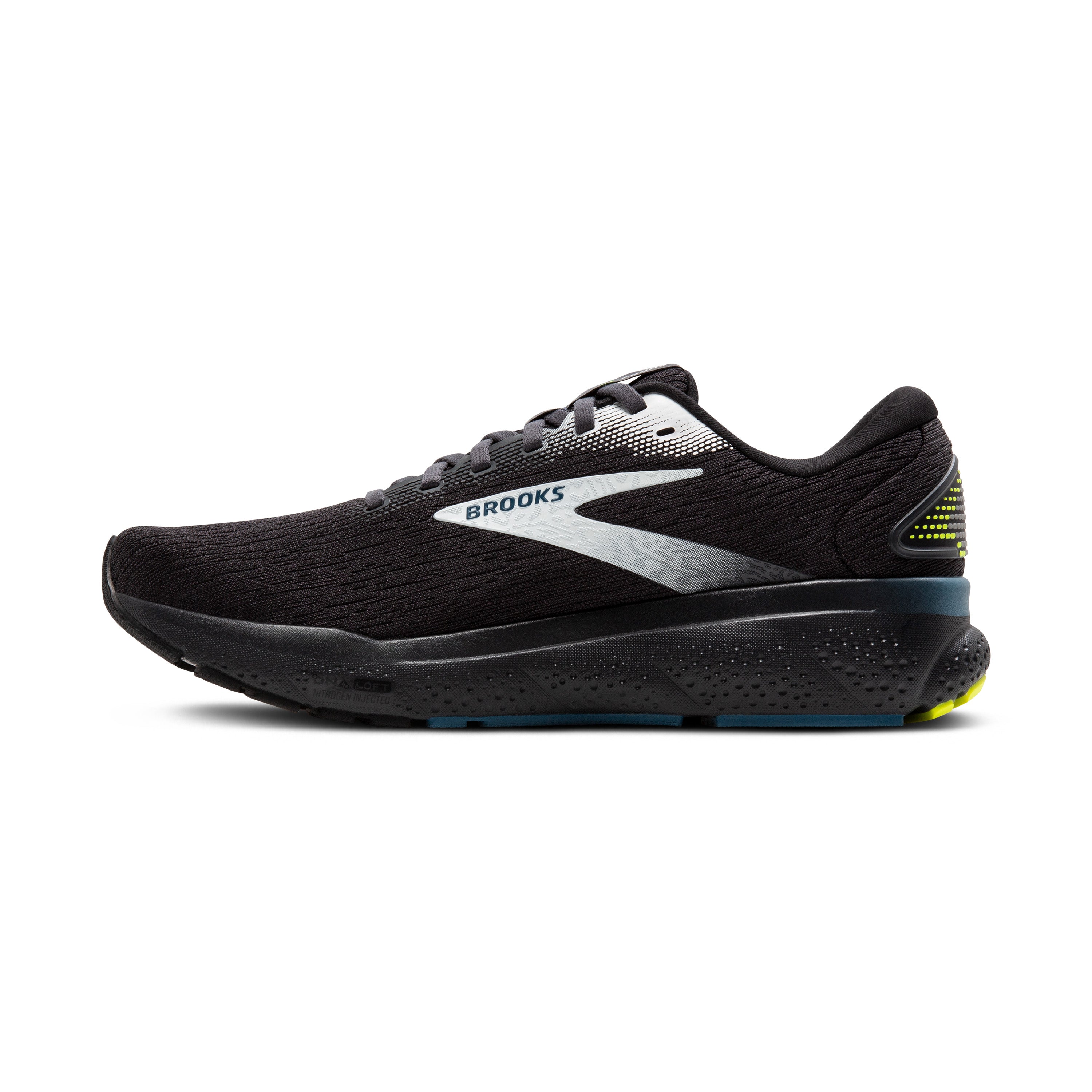 BROOKS MEN'S GHOST 16 - D - 046 BLACK/EBONY/BLUE 