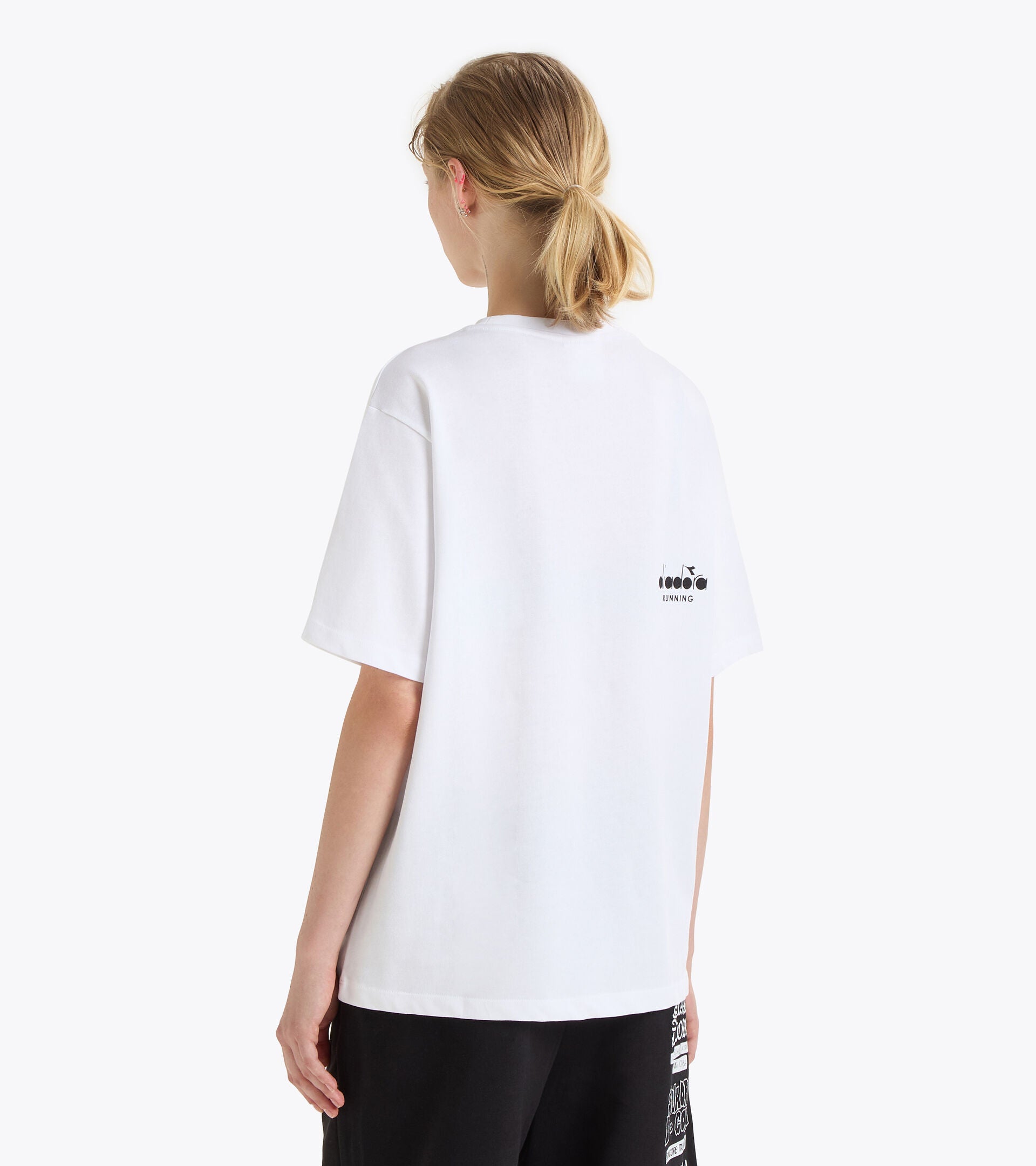 DIADORA SHORT SLEEVE T-SHIRT SQUADRA DI CORSA - OPTICAL WHITE 