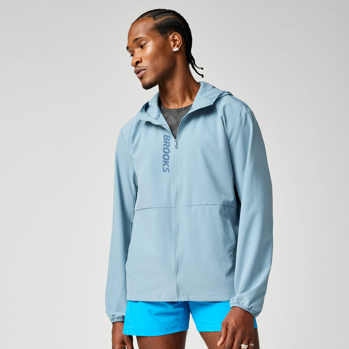 BROOKS MEN'S CANOPY JACKET - BLUE HAZE 468 BLUE HAZE
