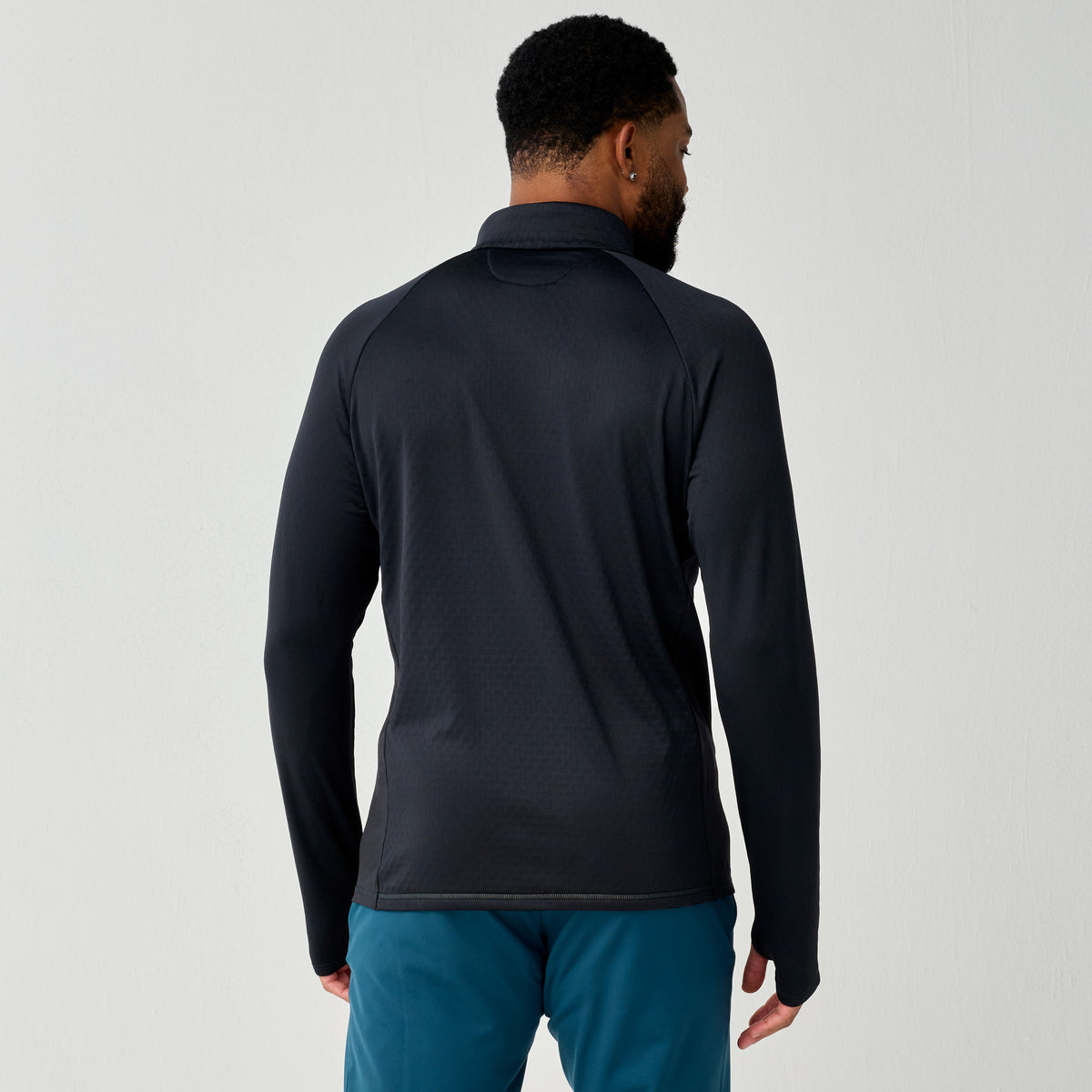 BROOKS MEN'S MOMENTUM THERMAL HALFZIP - BLACK
