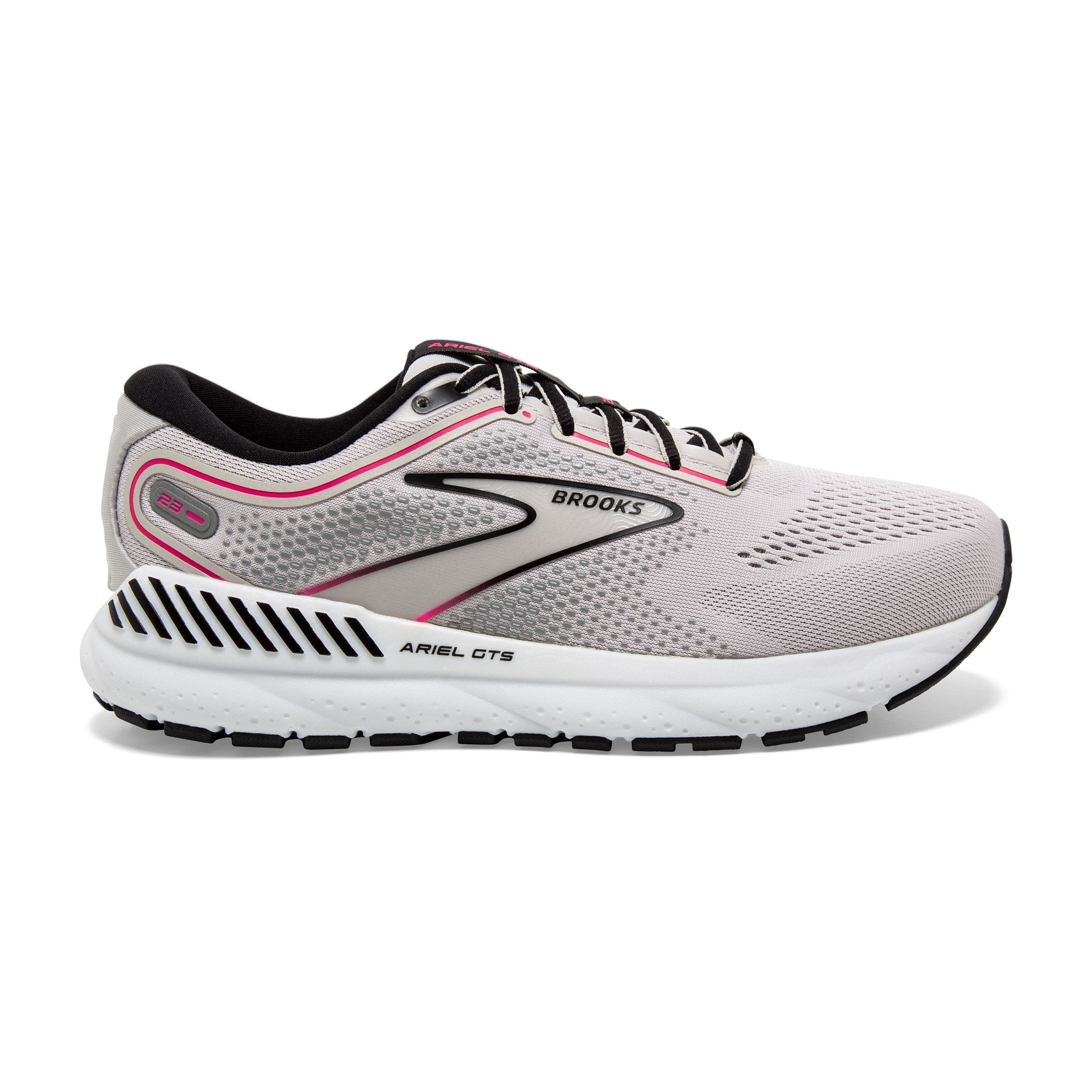 BROOKS WOMEN'S ARIEL 23 - B - 078 GREY/BLACK/PINK - 7.0 