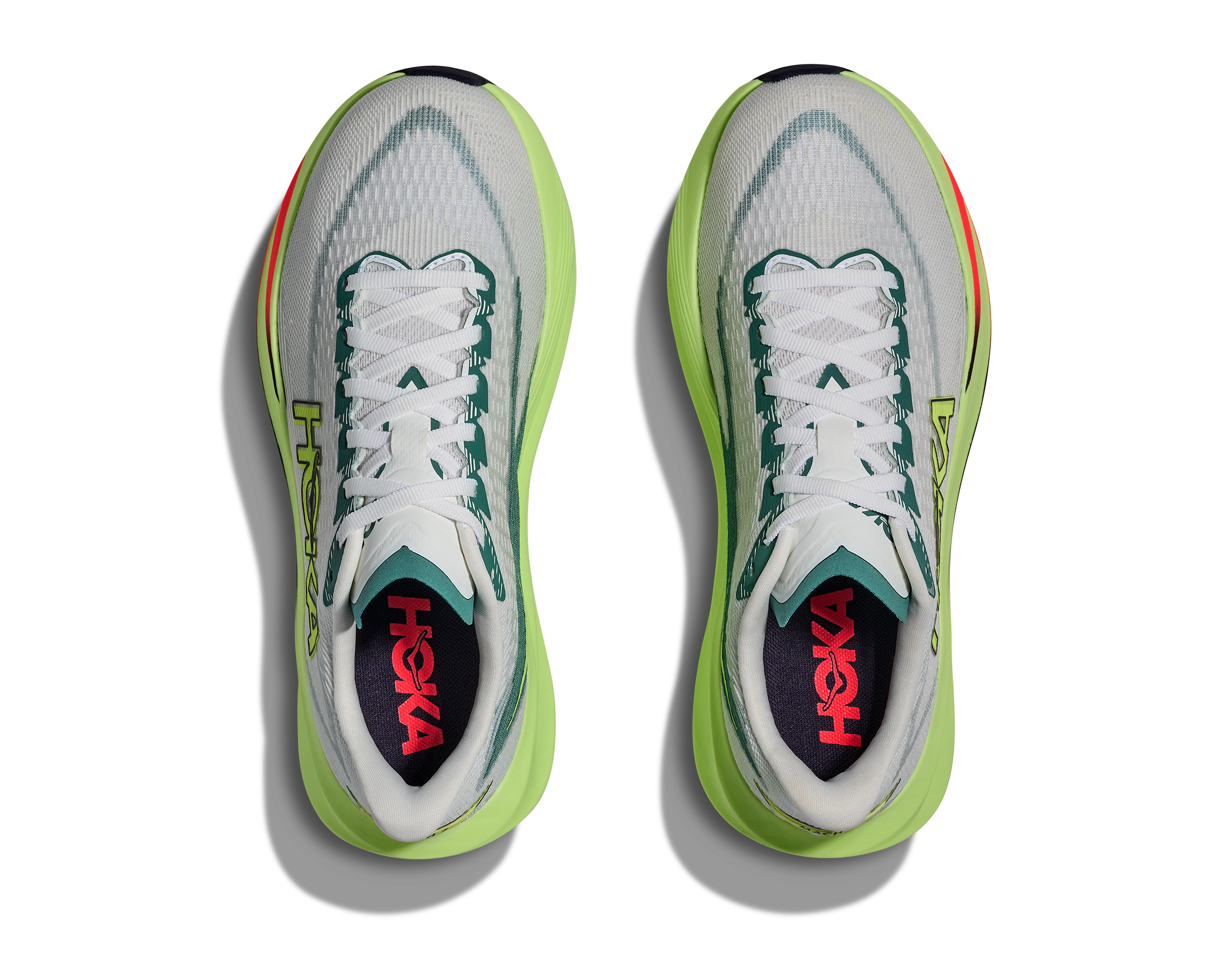 HOKA MEN'S MACH 7 - D - FROST/NEON YUZU