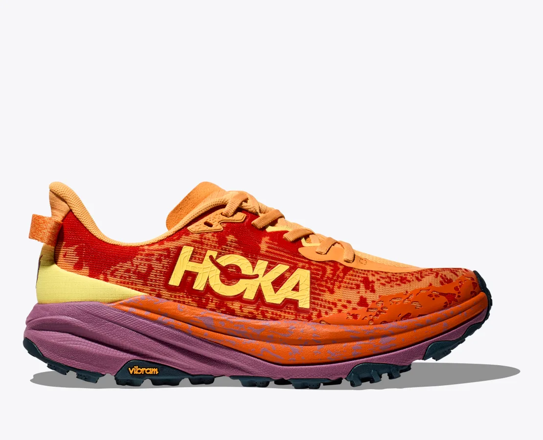 HOKA MEN'S SPEEDGOAT 6 - WIDE 2E - SRBT SHERBET/BEET ROOT - 9.0 