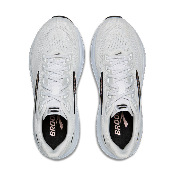 BROOKS WOMEN'S GHOST 18 - B - WHITE/BLACK/ROSE GOLD