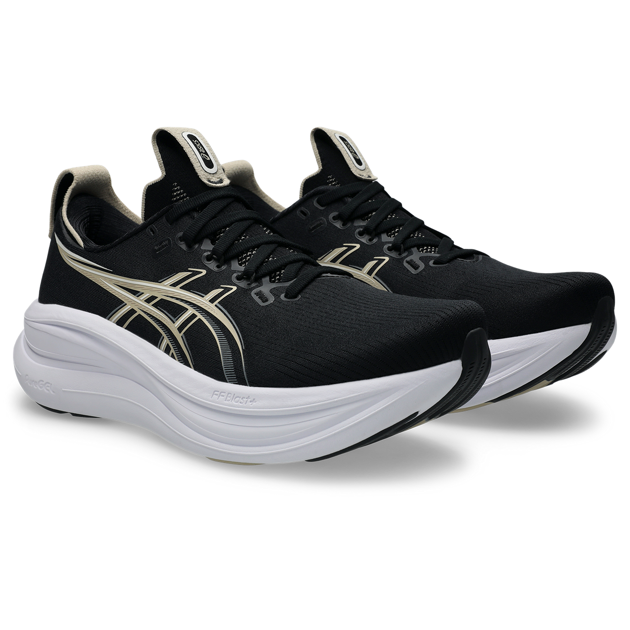 ASICS MEN'S NIMBUS 28 - D - BLACK/FEATHER GREY