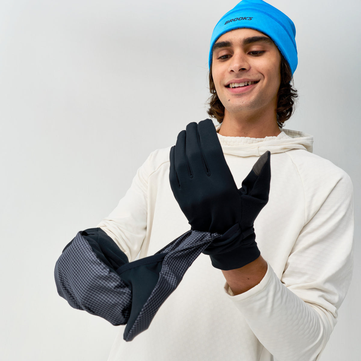 BROOKS MOMENTUM THERMAL HYBRID GLOVE - BLACK