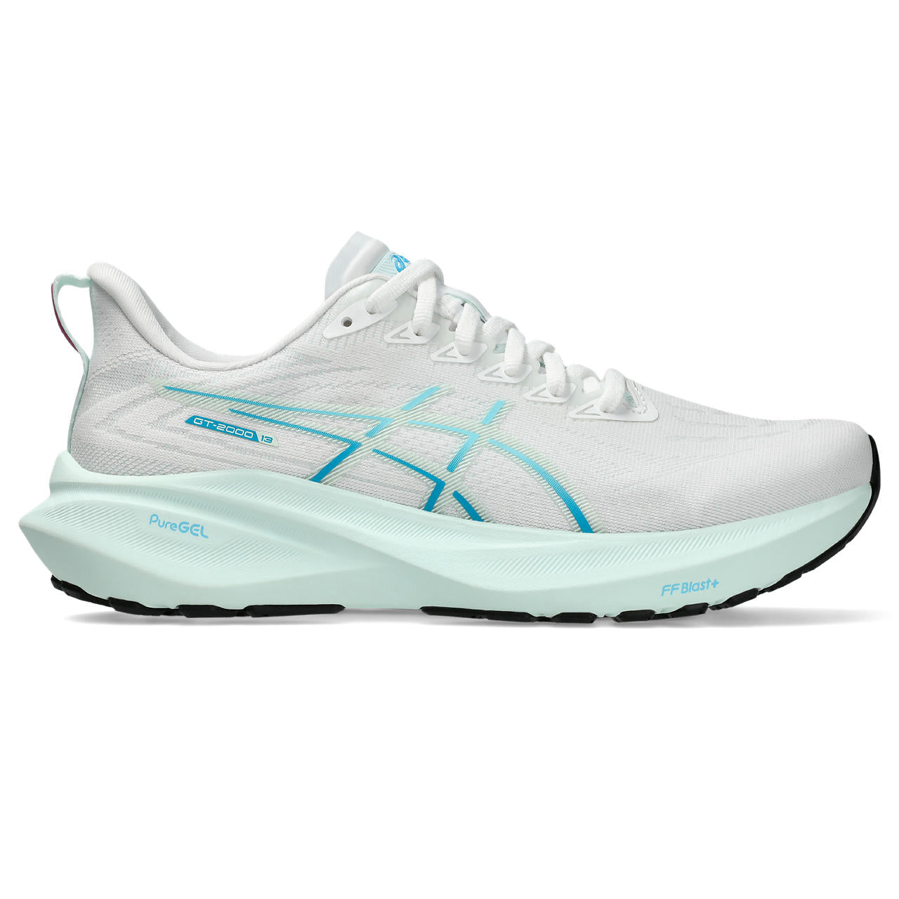 ASICS WOMEN'S GT-2000 13 - B - 101 WHITE/SOOTHING SEA 5.0