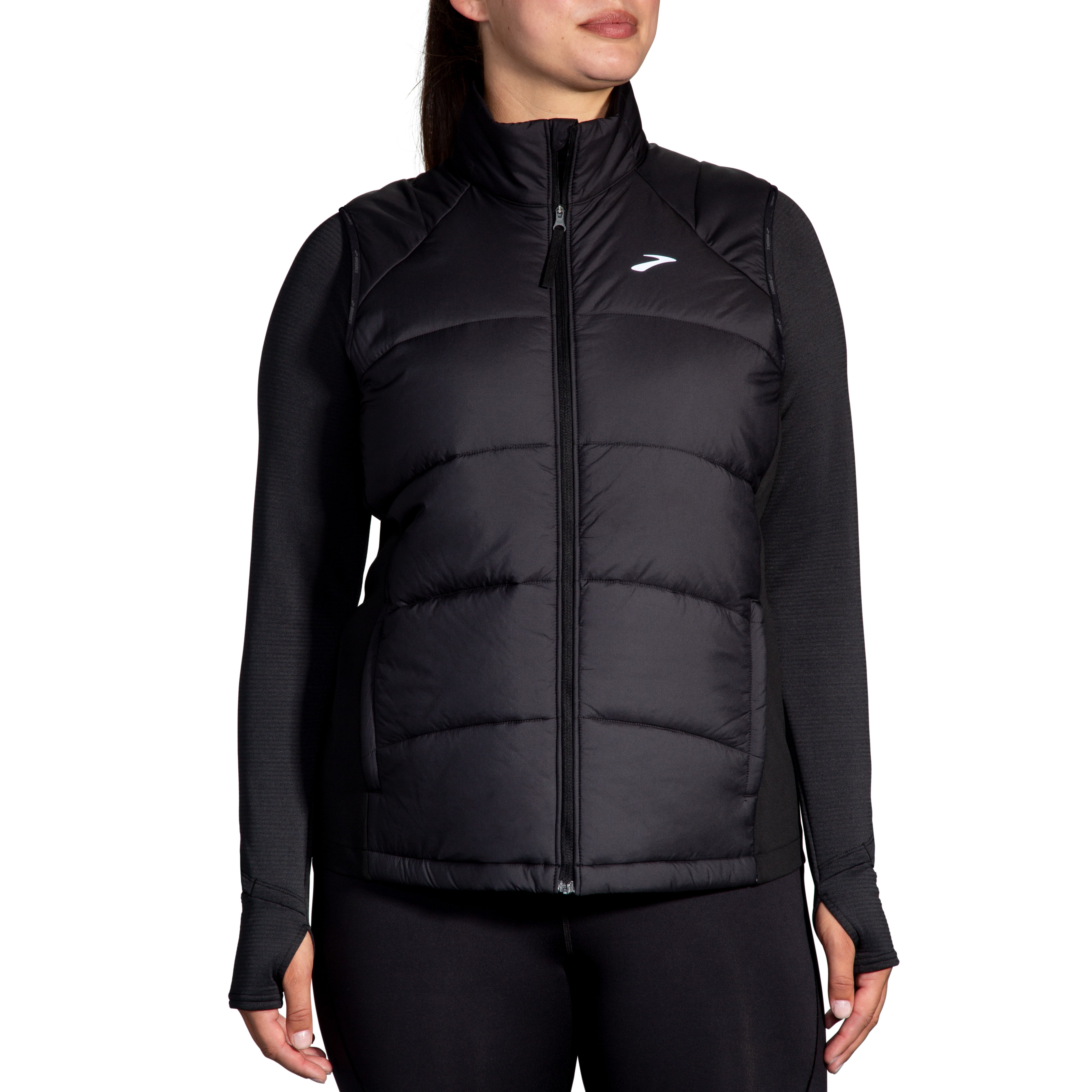 BROOKS WOMEN'S SHIELD HYBRID VEST 3.0 - 001 BLACK XS