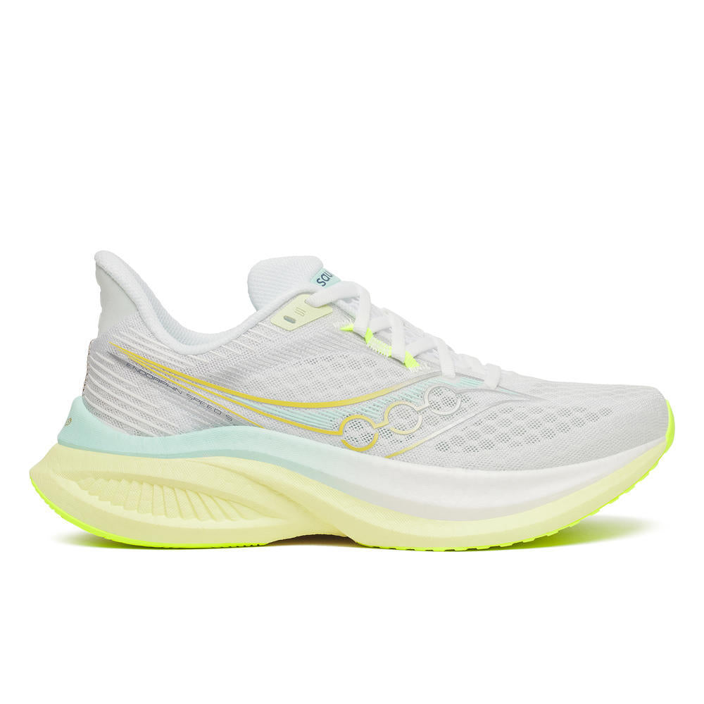 SAUCONY WOMEN'S ENDORPHIN SPEED 5 - B - WHITE/TENDER 5.0