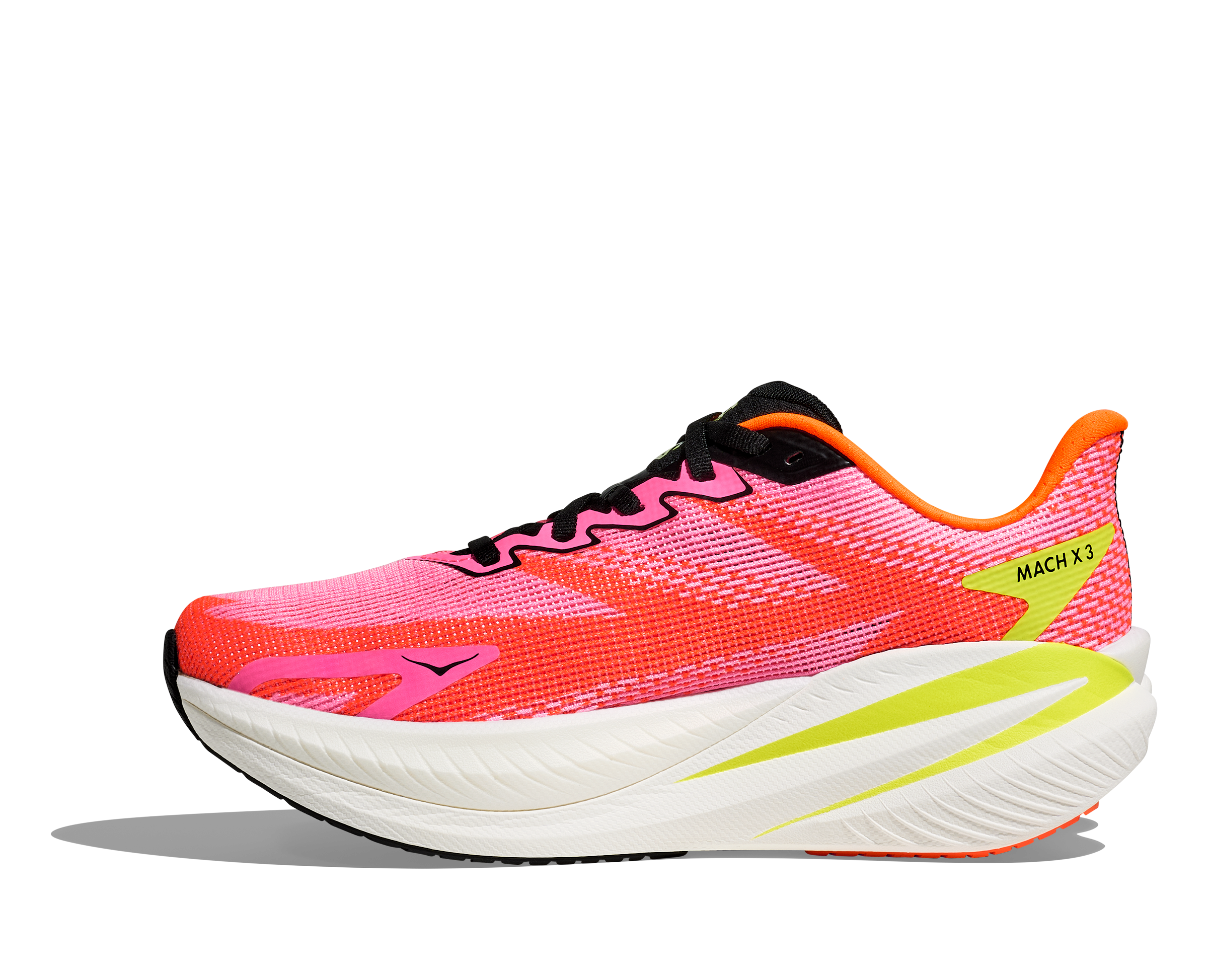 HOKA WOMEN'S MACH X 3 - B - NEON ROSE/NEON TANGERINE