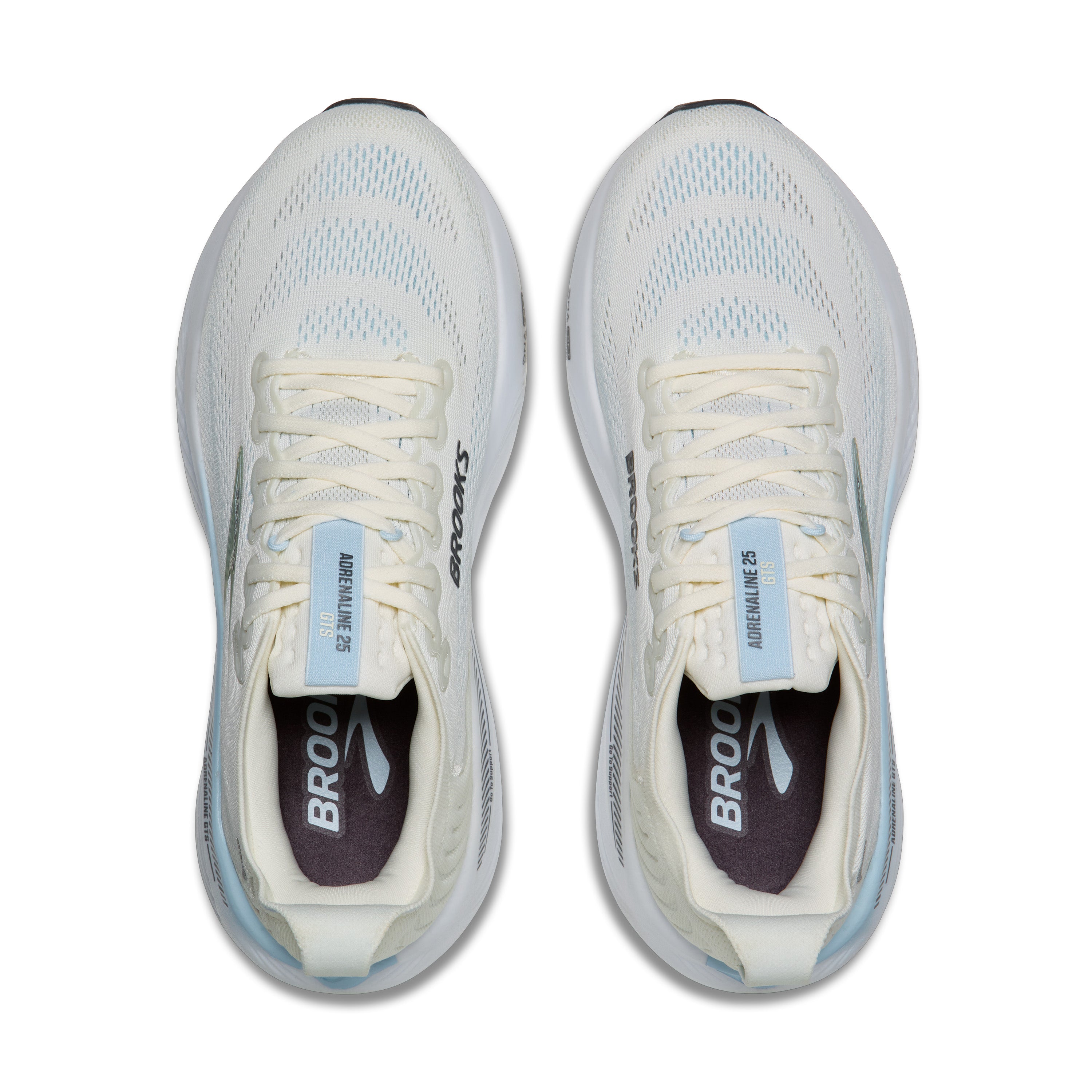 BROOKS WOMEN'S ADRENALINE GTS 25 - B - STAR WHITE/NANTUCKET/CHROME
