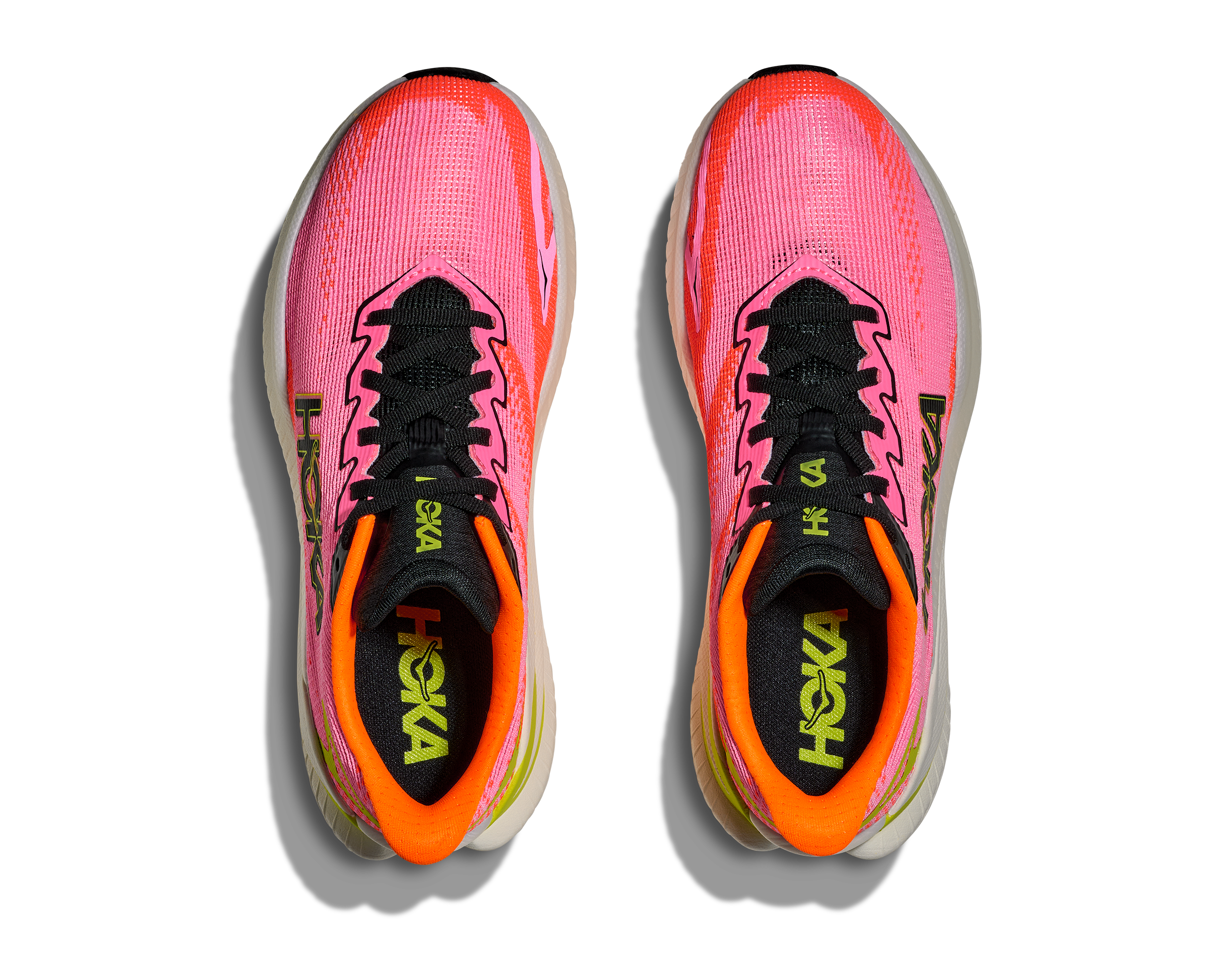HOKA WOMEN'S MACH X 3 - B - NEON ROSE/NEON TANGERINE