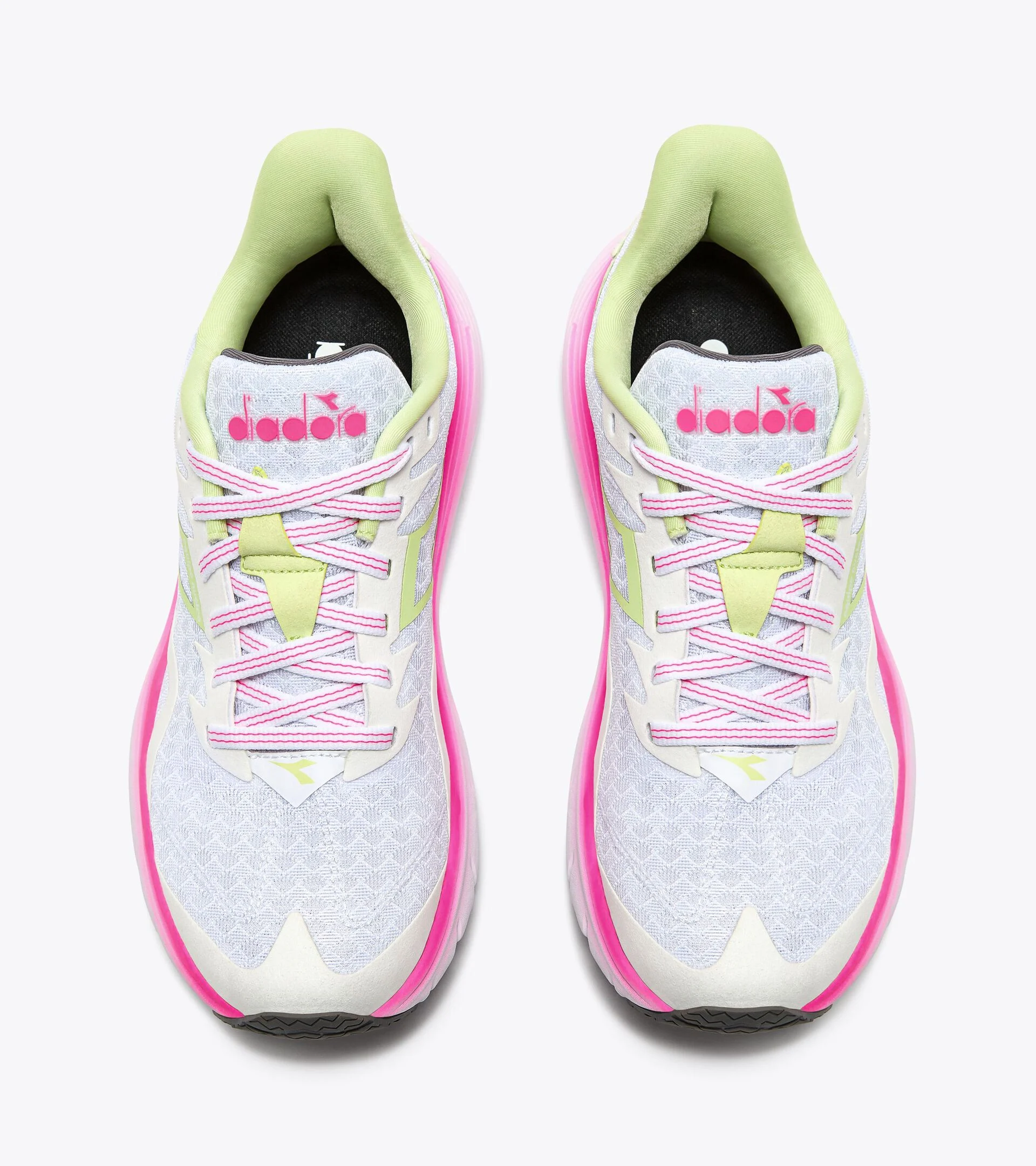 DIADORA WOMEN'S EQUIPE NUCLEO - B - WHITE/PINK FLUO/SHADOW LIME 