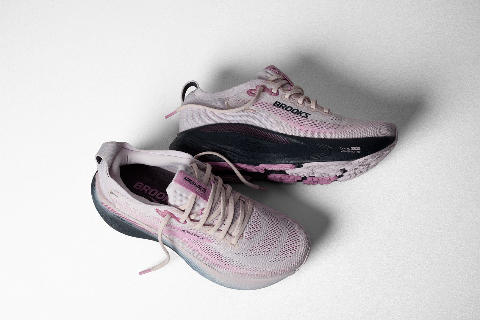 BROOKS WOMEN'S ADRENALINE GTS 25 - B - MAUVE/EBONY/PINK