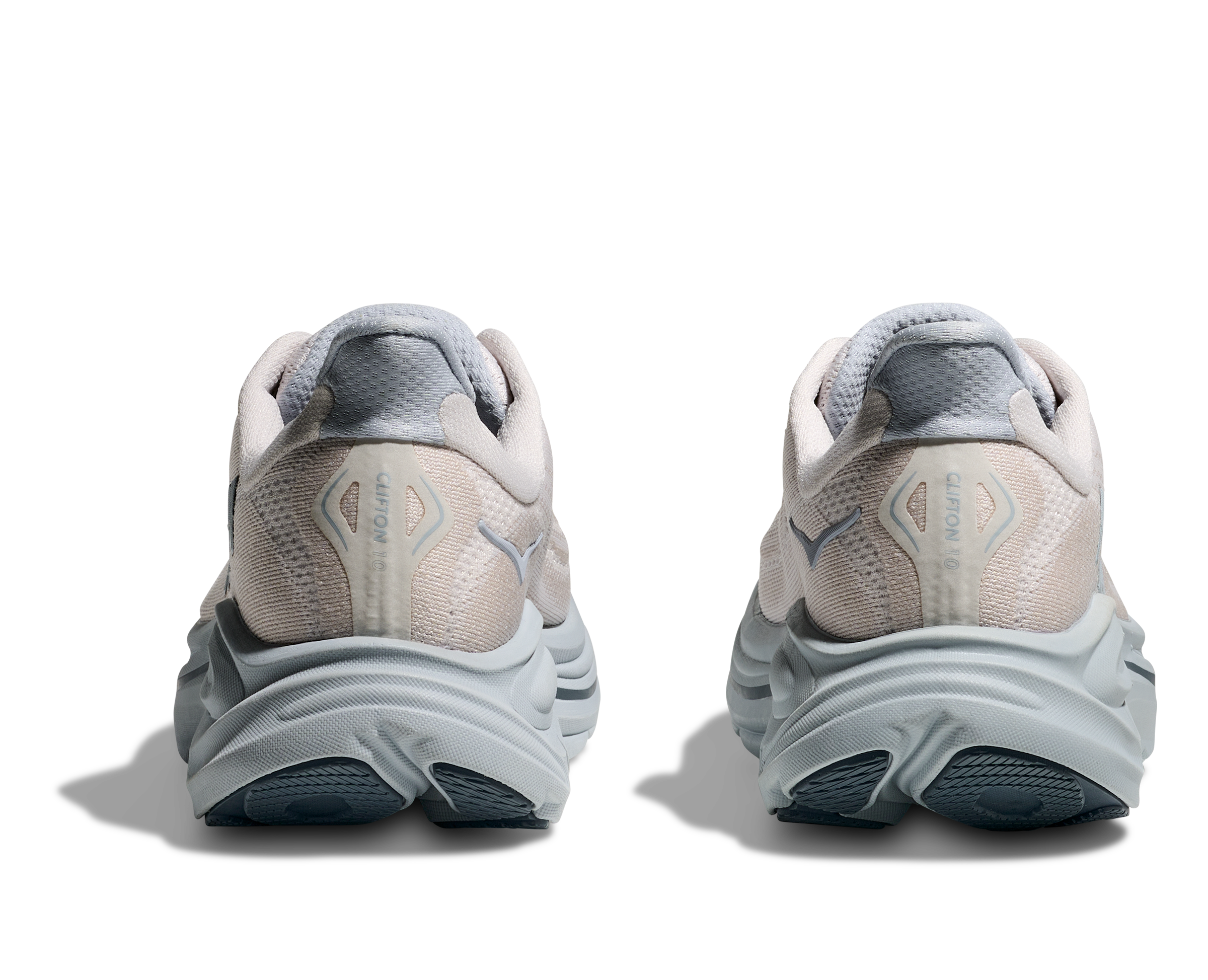 HOKA WOMEN'S CLIFTON 10 - WIDE D - GROUT/MINERAL BLUE