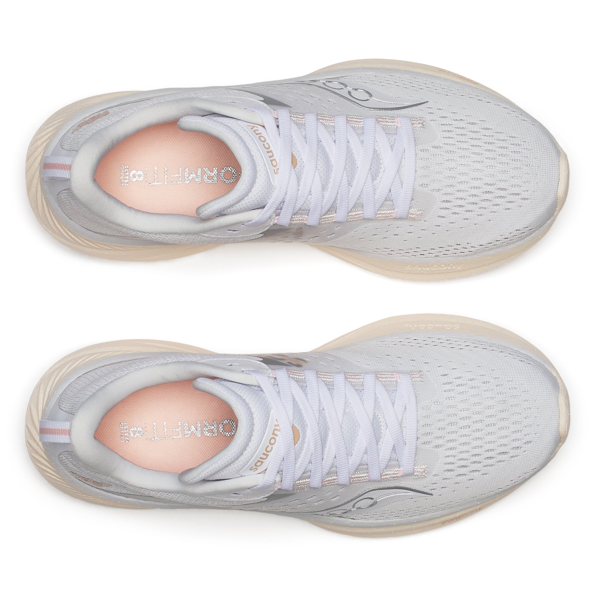 SAUCONY WOMEN'S RIDE 17 - B - 242 WHITE/PEARL 