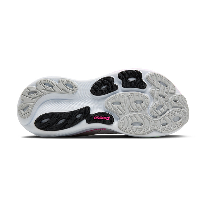 BROOKS WOMEN'S ADRENALINE GTS 25 - B - OYSTER/PINK/GREEN