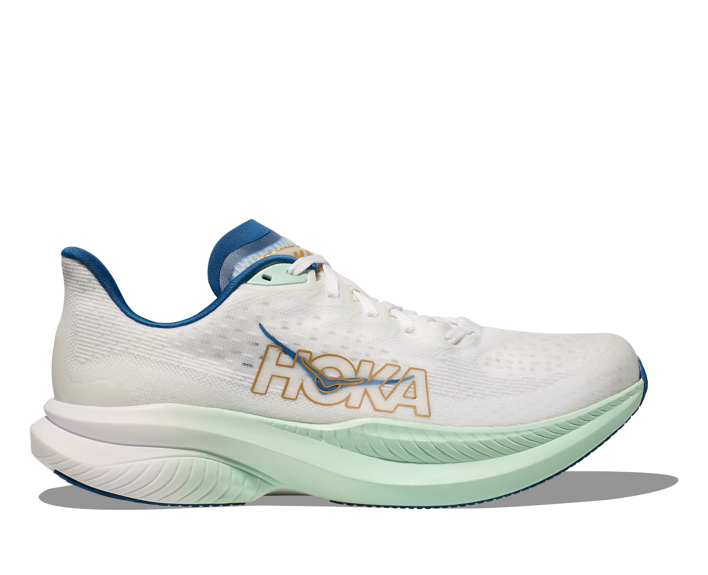 HOKA MEN'S MACH 6 - D - FTG FROST/GOLD 7.0