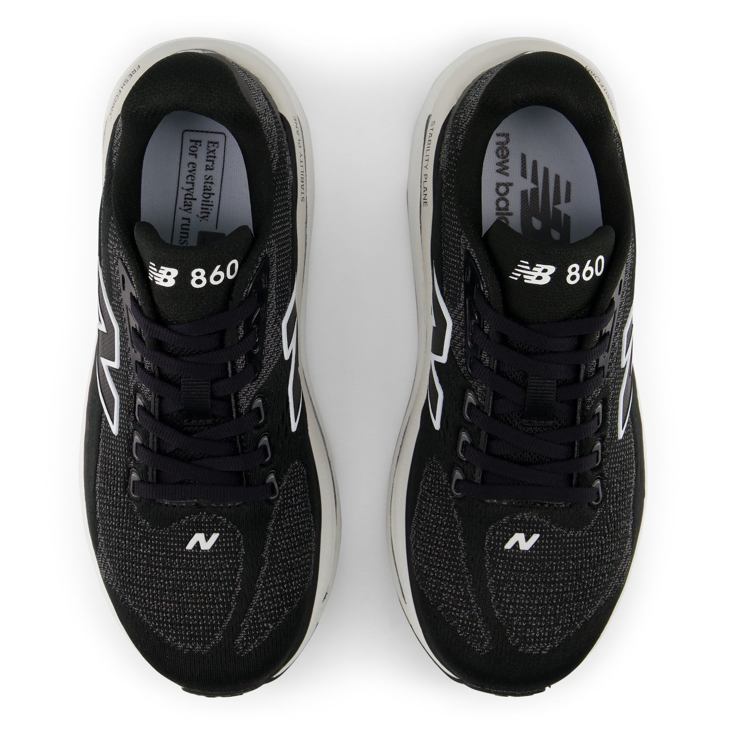 NEW BALANCE WOMEN'S 860 V15 - B - BLACK/WHITE