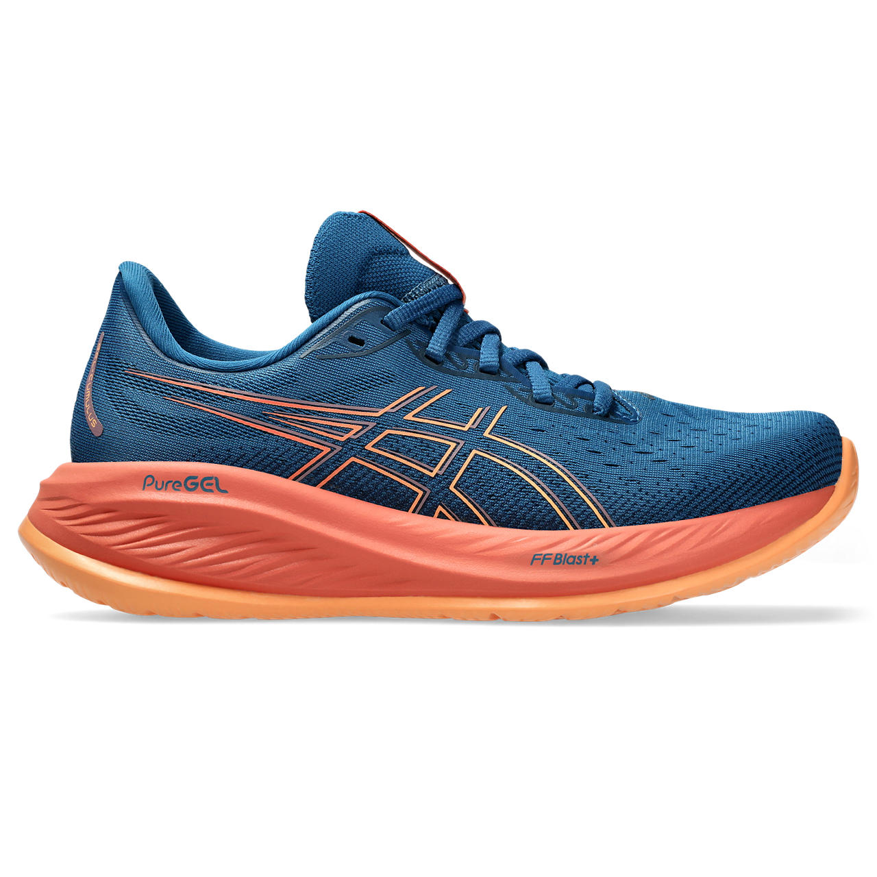 ASICS WOMEN'S CUMULUS 26 - B - 403 RICH NAVY/FADED ORANGE 5.0