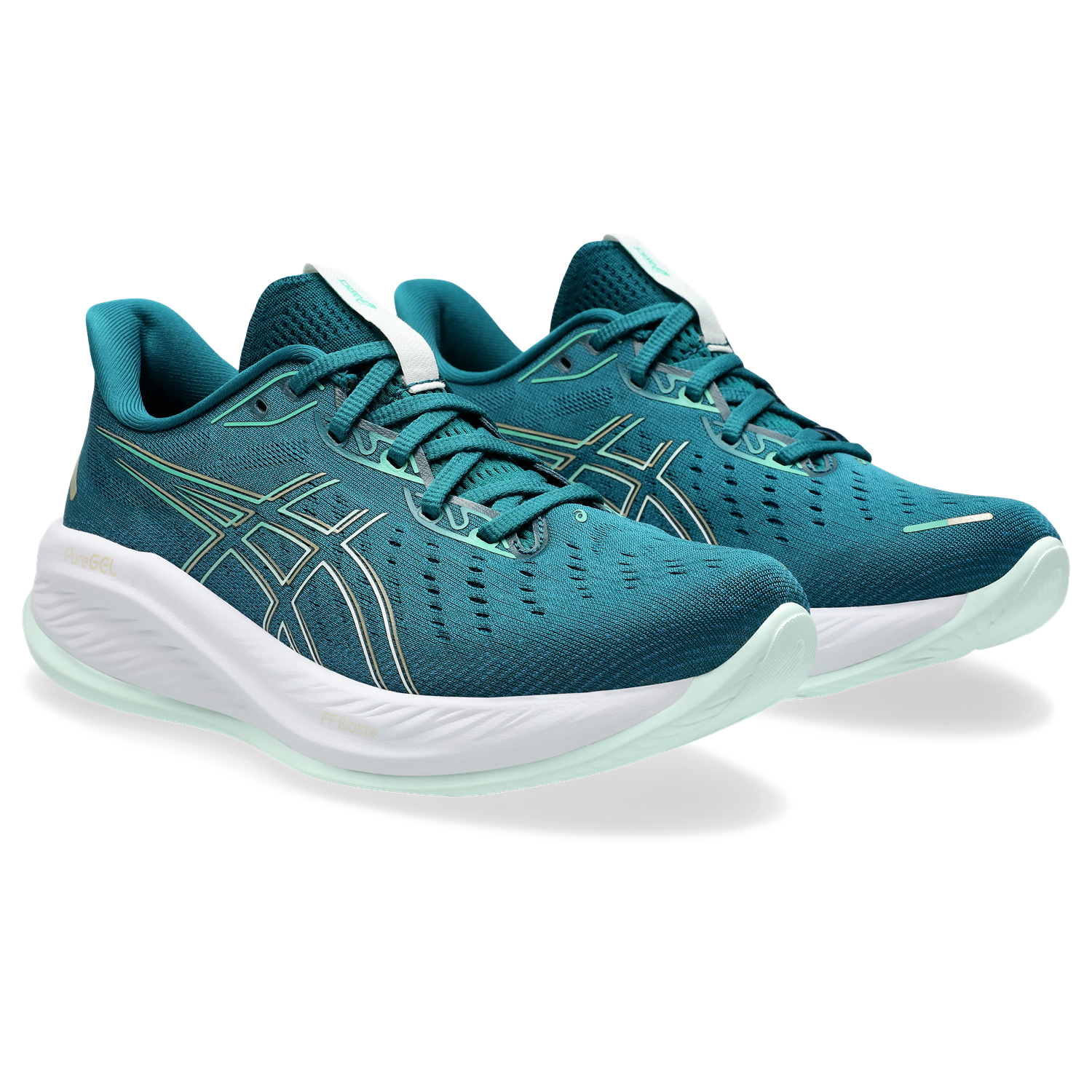 ASICS WOMEN'S CUMULUS 26 - B - 300 RICH TEAL/PALE MINT 