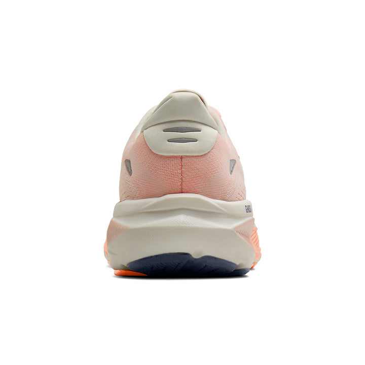 BROOKS WOMEN'S GHOST 18 - B - STAR WHITE/CYBER PEACH/GREY
