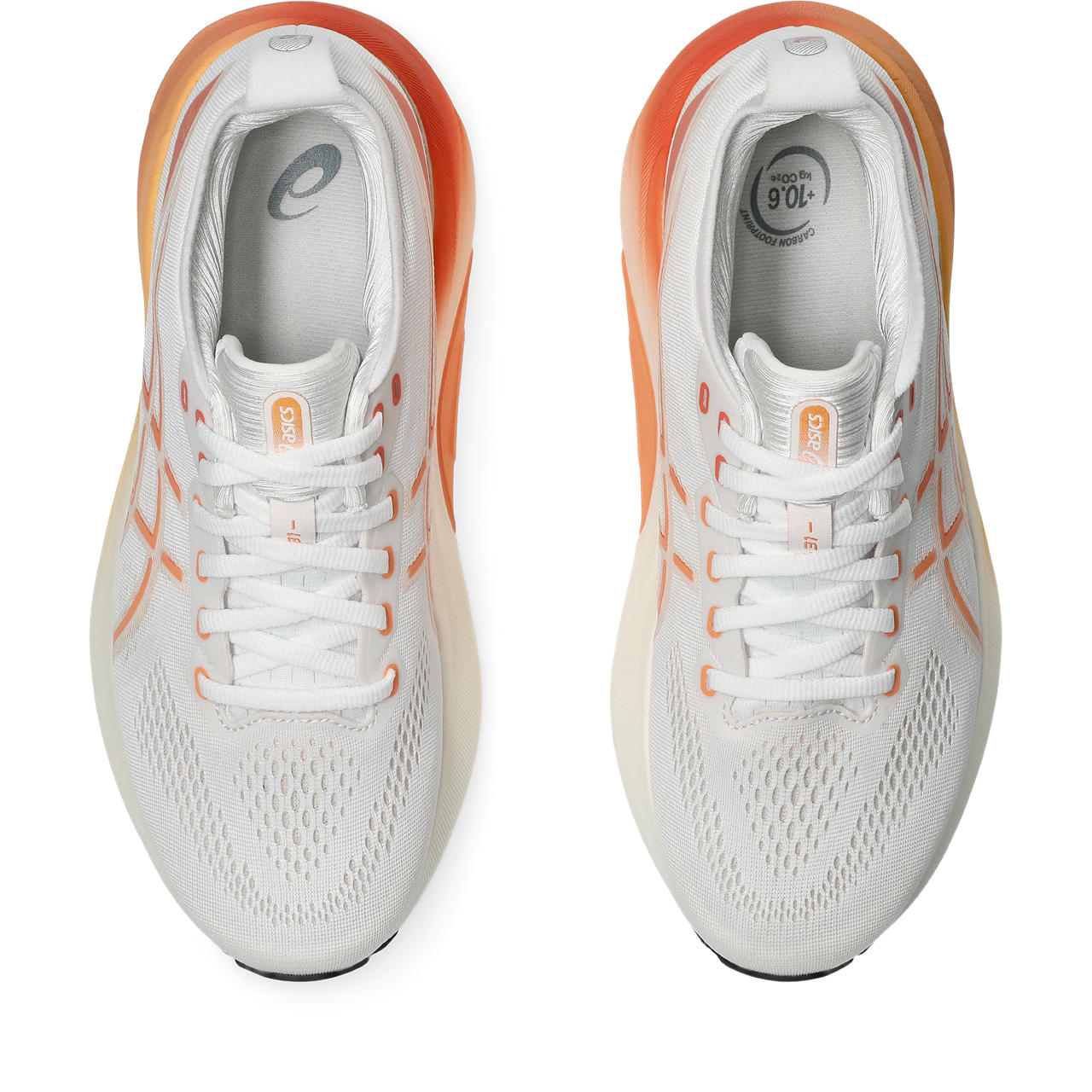 ASICS WOMEN'S KAYANO 31 - B - 100 WHITE/FADED ORANGE 