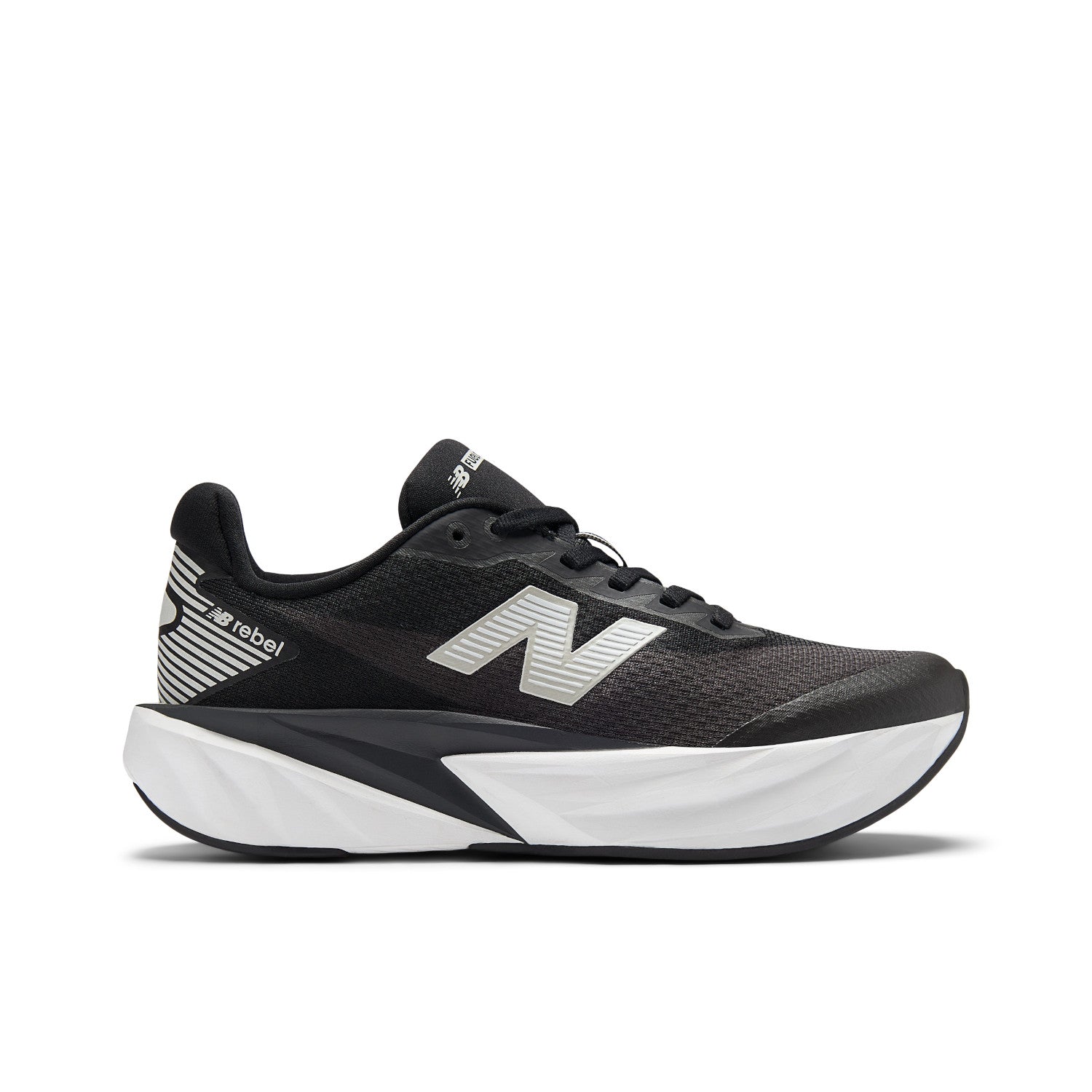 NEW BALANCE KID'S FUELCELL REBEL LACE - BLACK/WHITE 3.5