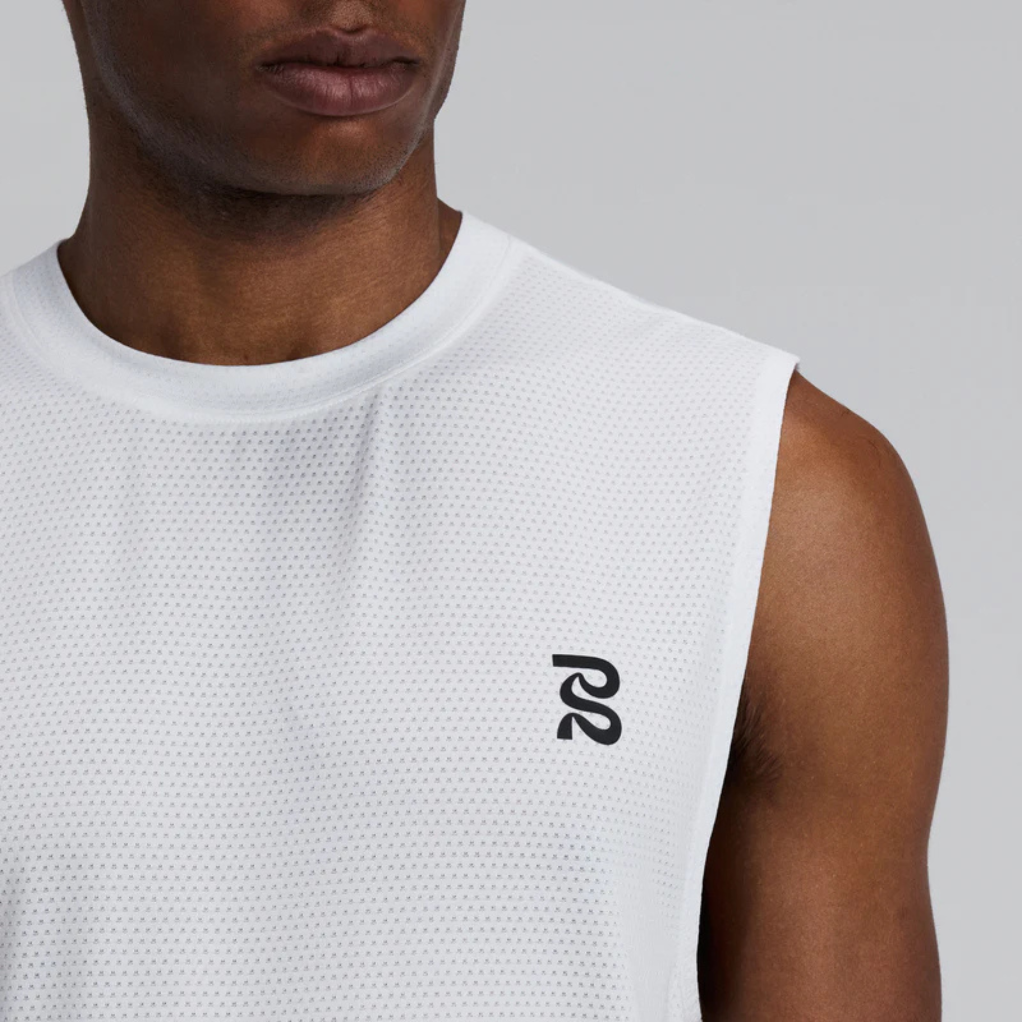 BANDIT MEN'S MICROMESH MUSCLE TANK - WHITE