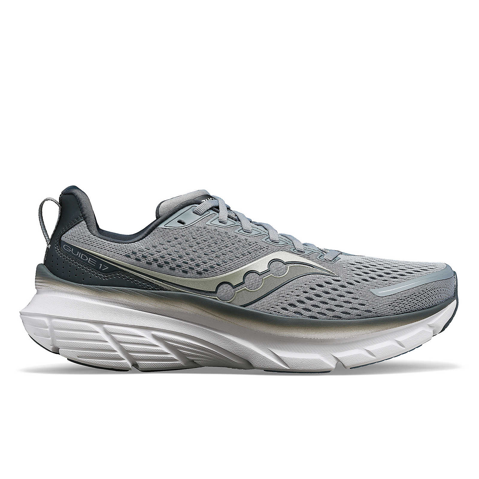 SAUCONY MEN'S GUIDE 17 - WIDE 2E - 115 FLINT/SHADOW - 12.0 