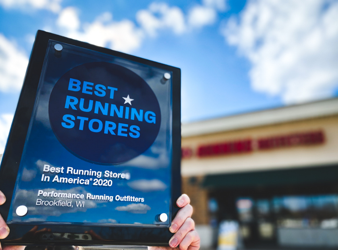 picture of the best running store awards plack